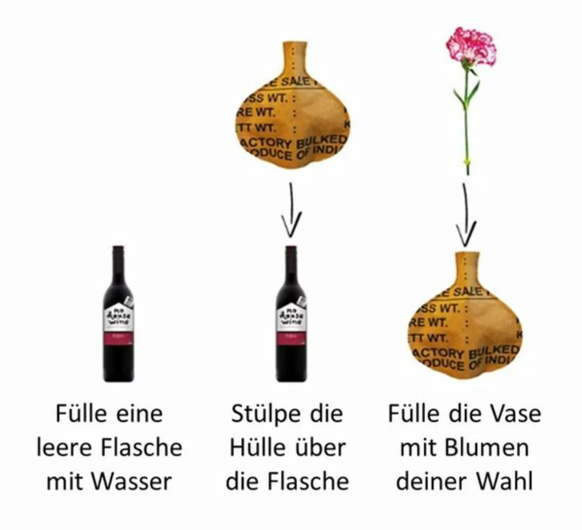 Blumenvase - Recycelte Pet Flaschen-vase-hülle Weihnachtsbaum Schwarz günstig online kaufen