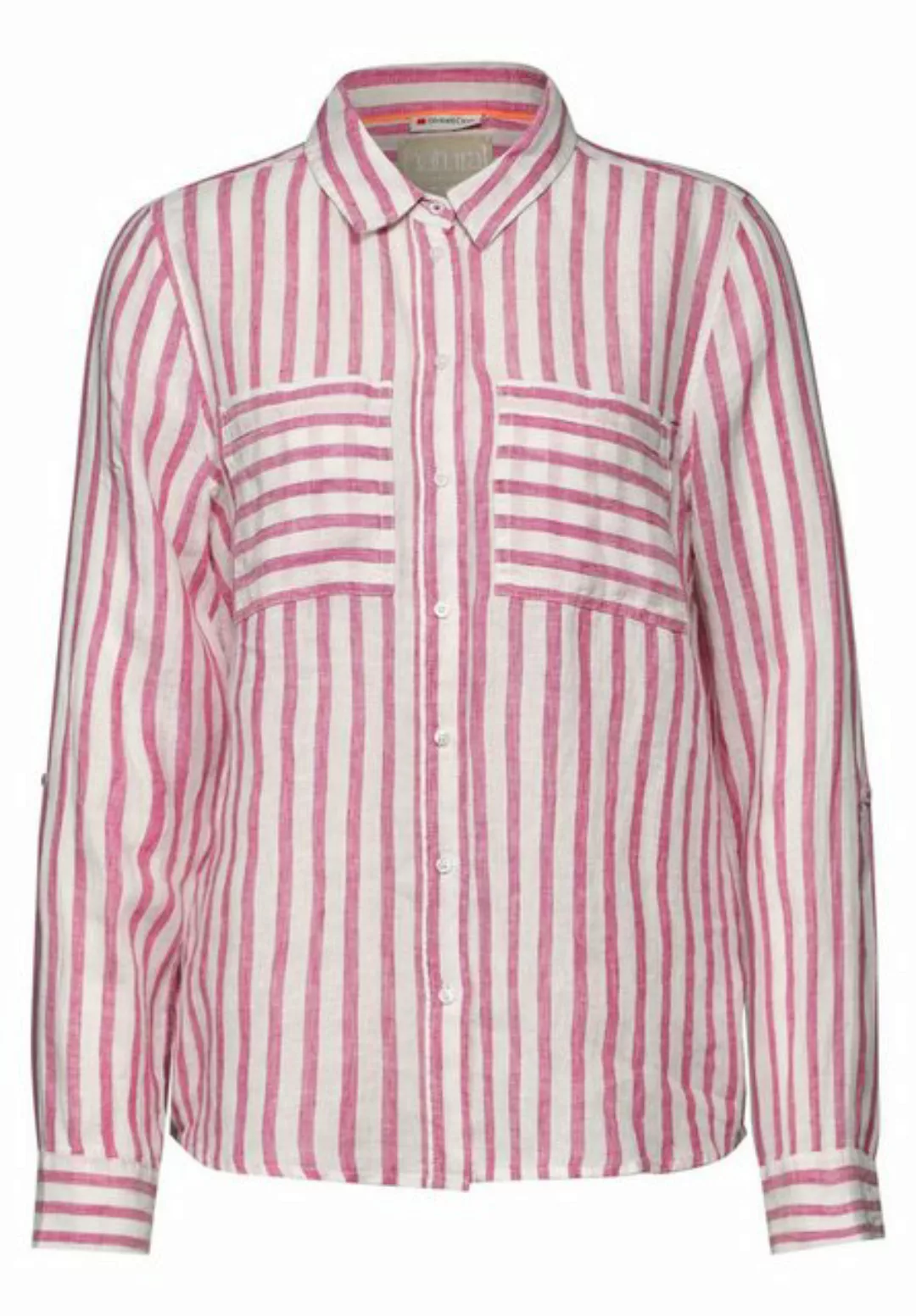 STREET ONE Blusenshirt LS_Striped shirtcollar blouse, smell of rose günstig online kaufen