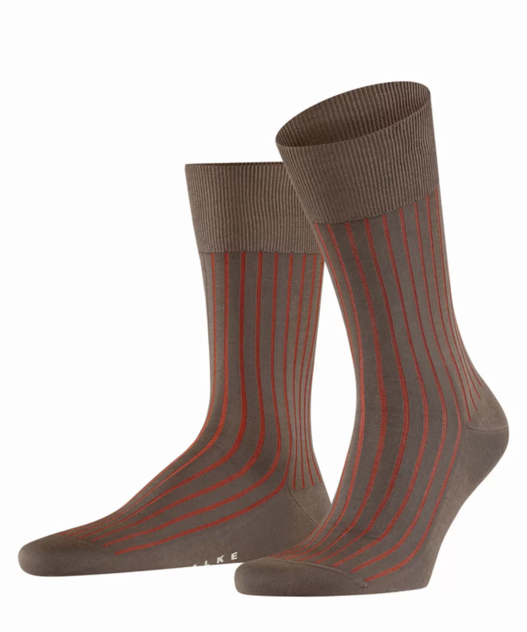 FALKE Shadow Herren Socken, 41-42, Braun, Rippe, Baumwolle, 14648-508204 günstig online kaufen