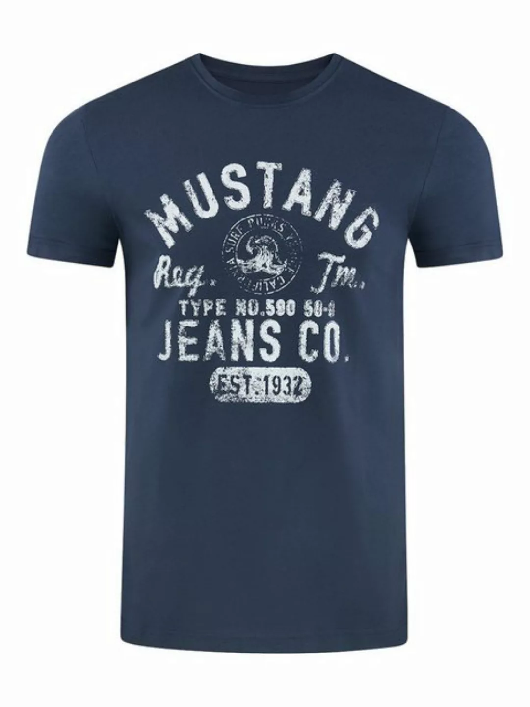 MUSTANG Tshirt Herren Baumwolle Regular Fit 4er Pack günstig online kaufen