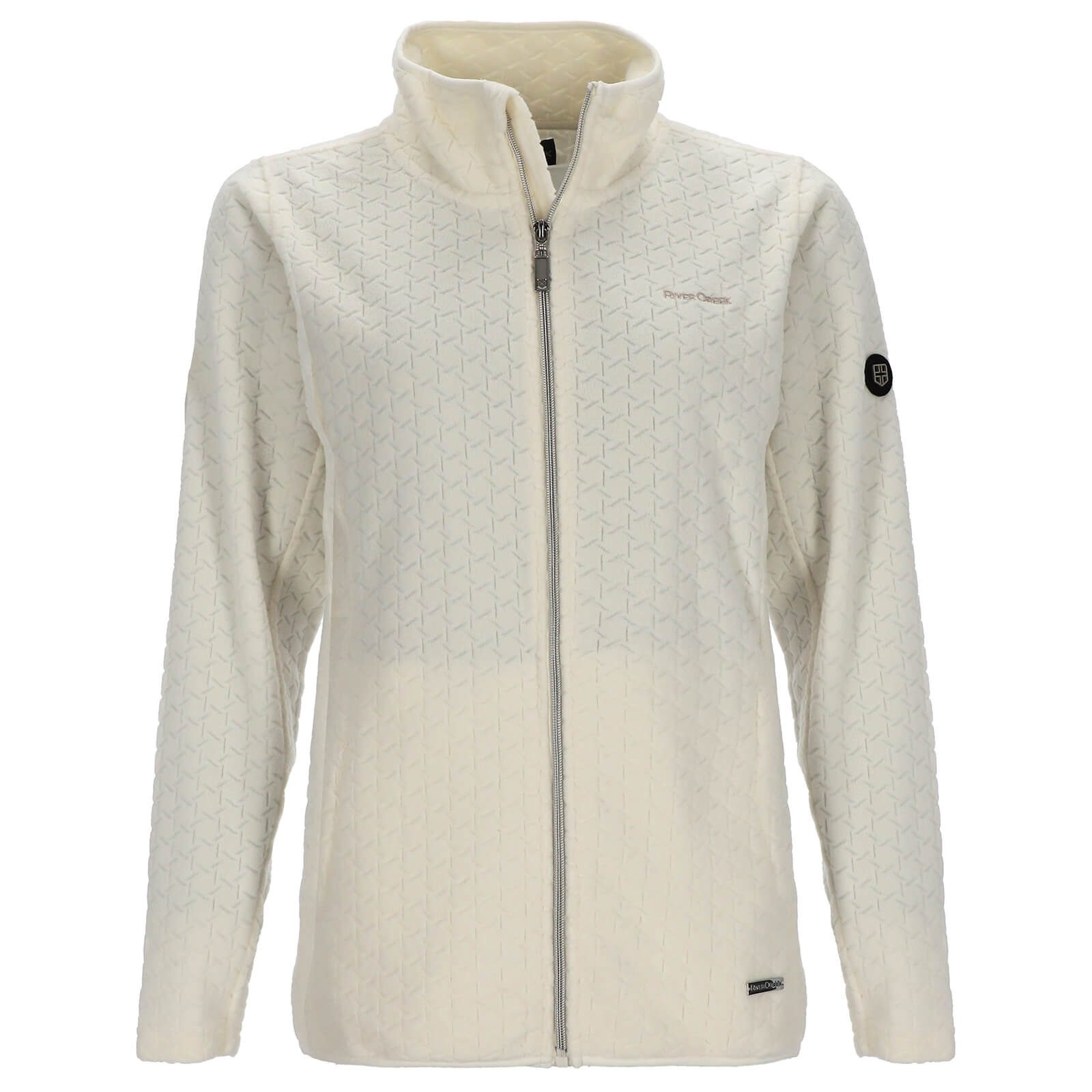 Rivercreek Fleecejacke Damen Coralfleecejacke mit Wellen-Pressprint günstig online kaufen