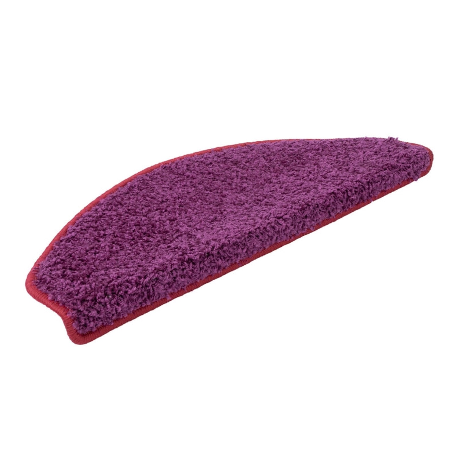 KARAT Shaggy Stufenmatte Barcelona Halbrund 23,5 x 65 cm Berry günstig online kaufen