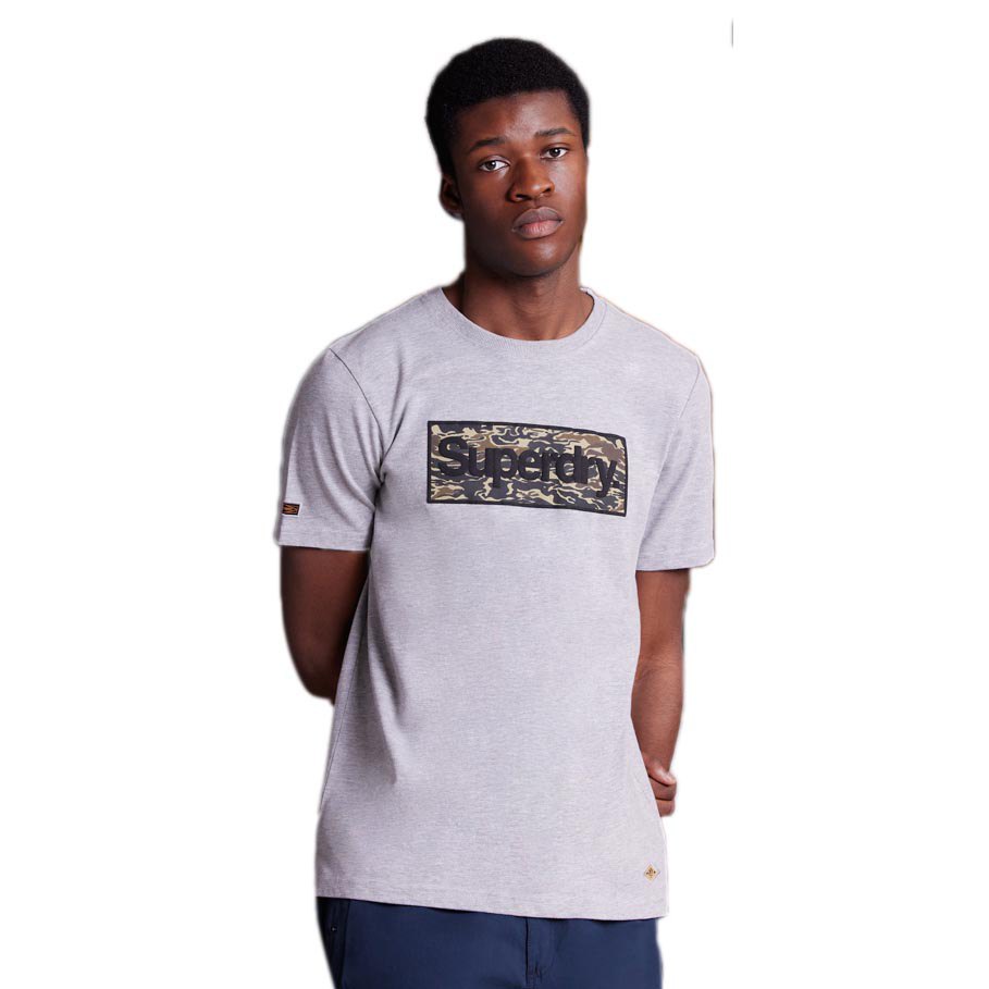 Superdry Cl Infill Kurzarm T-shirt S Grey Marl günstig online kaufen