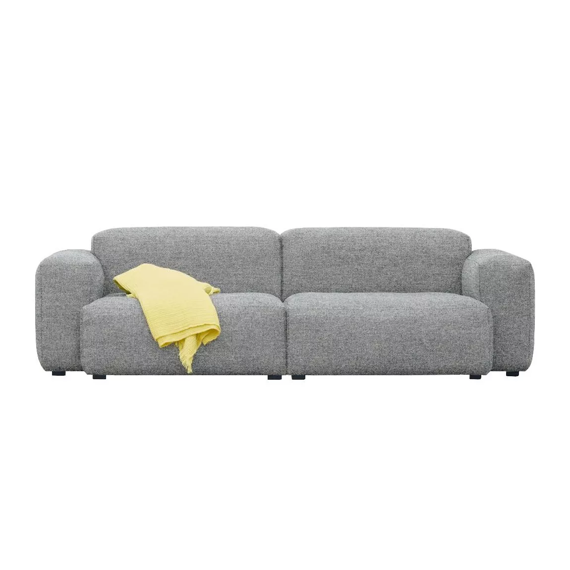 HAY - Mags Soft 2,5-Sitzer Sofa Armlehne niedrig - hellgrau/Naht hellgrau/S günstig online kaufen