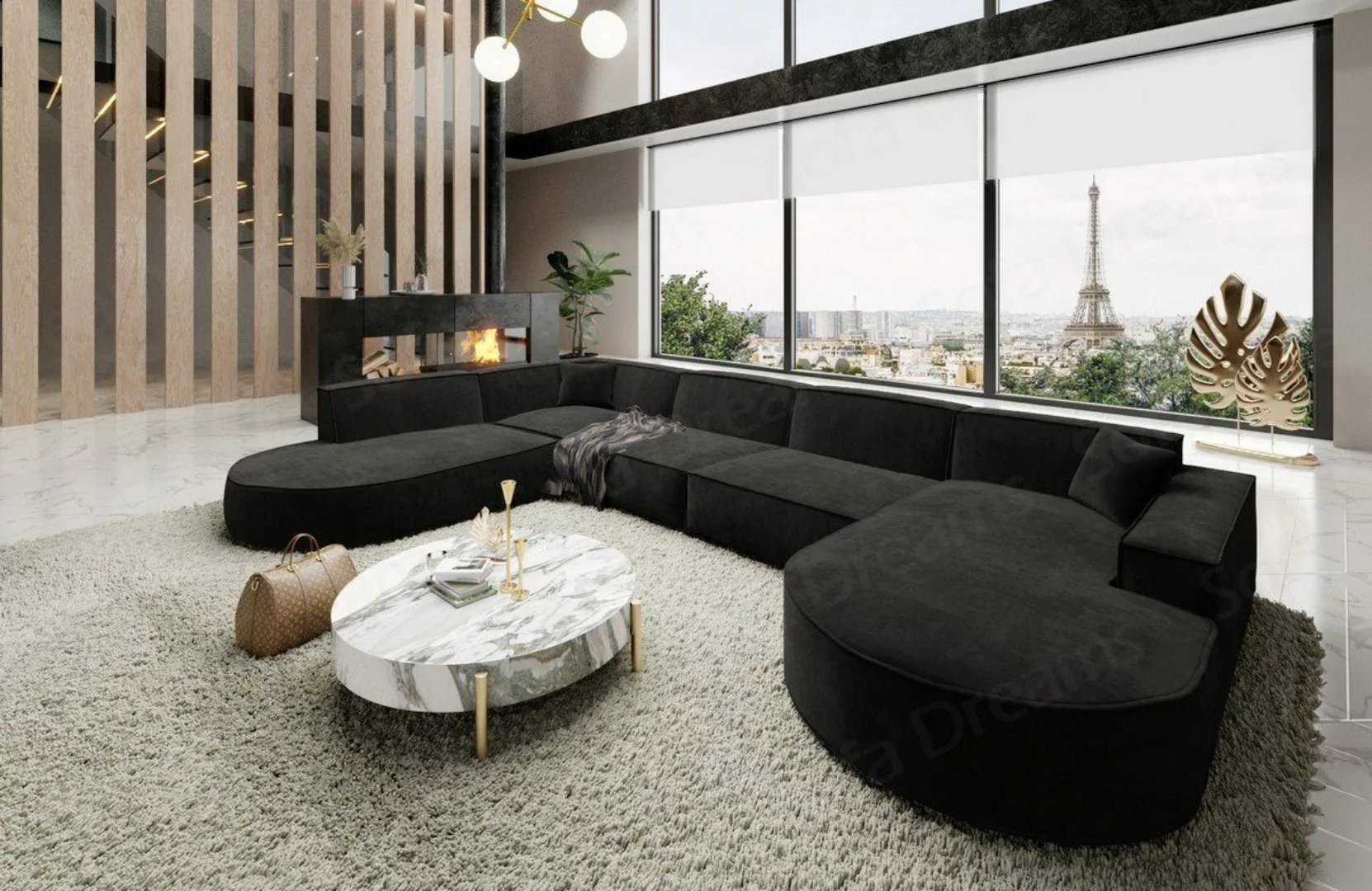 Sofa Dreams Wohnlandschaft Designer Stoff Sofa günstig online kaufen