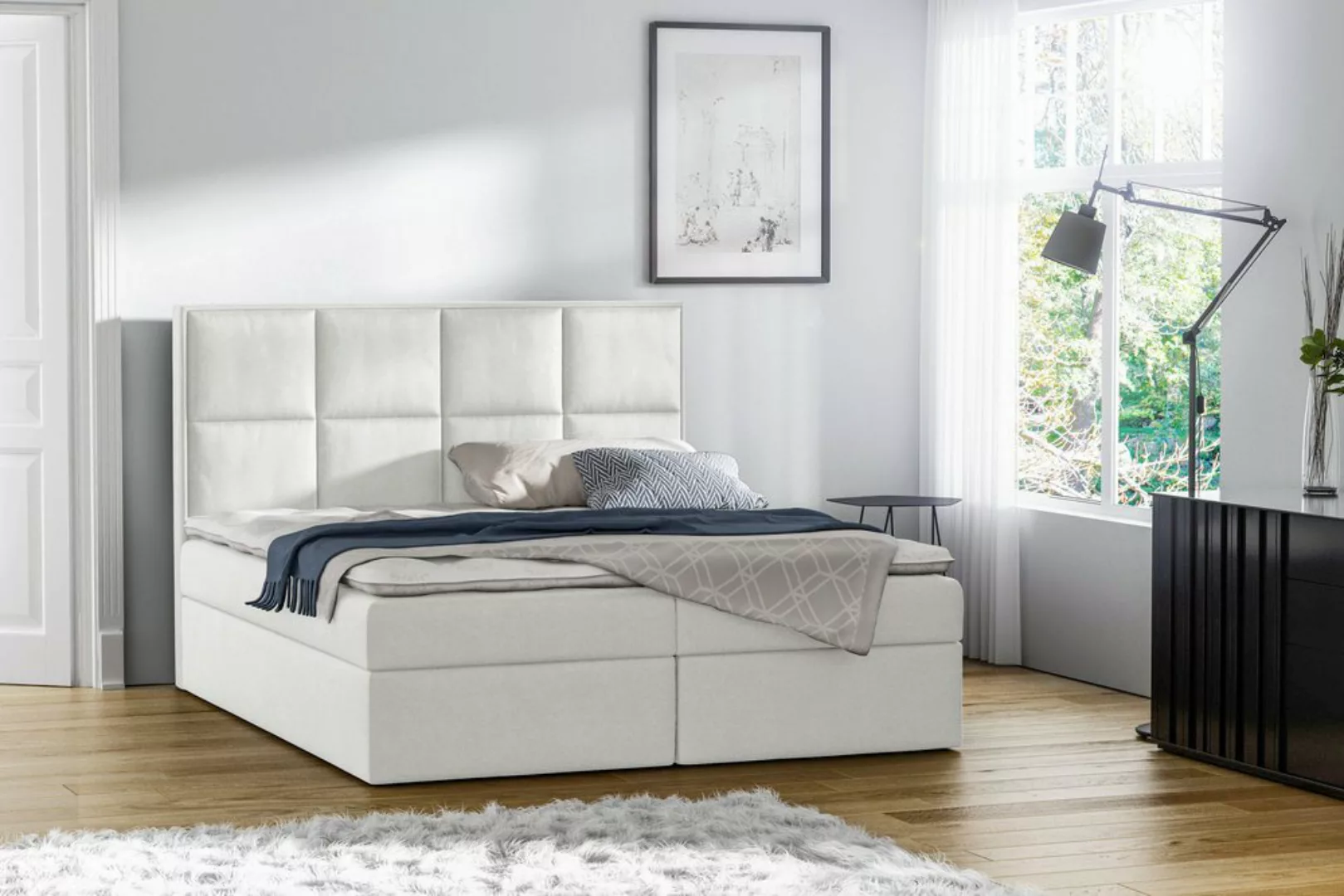 Stylefy Boxspringbett Amelio (Schlafzimmerbett, Bett), gepolstert günstig online kaufen