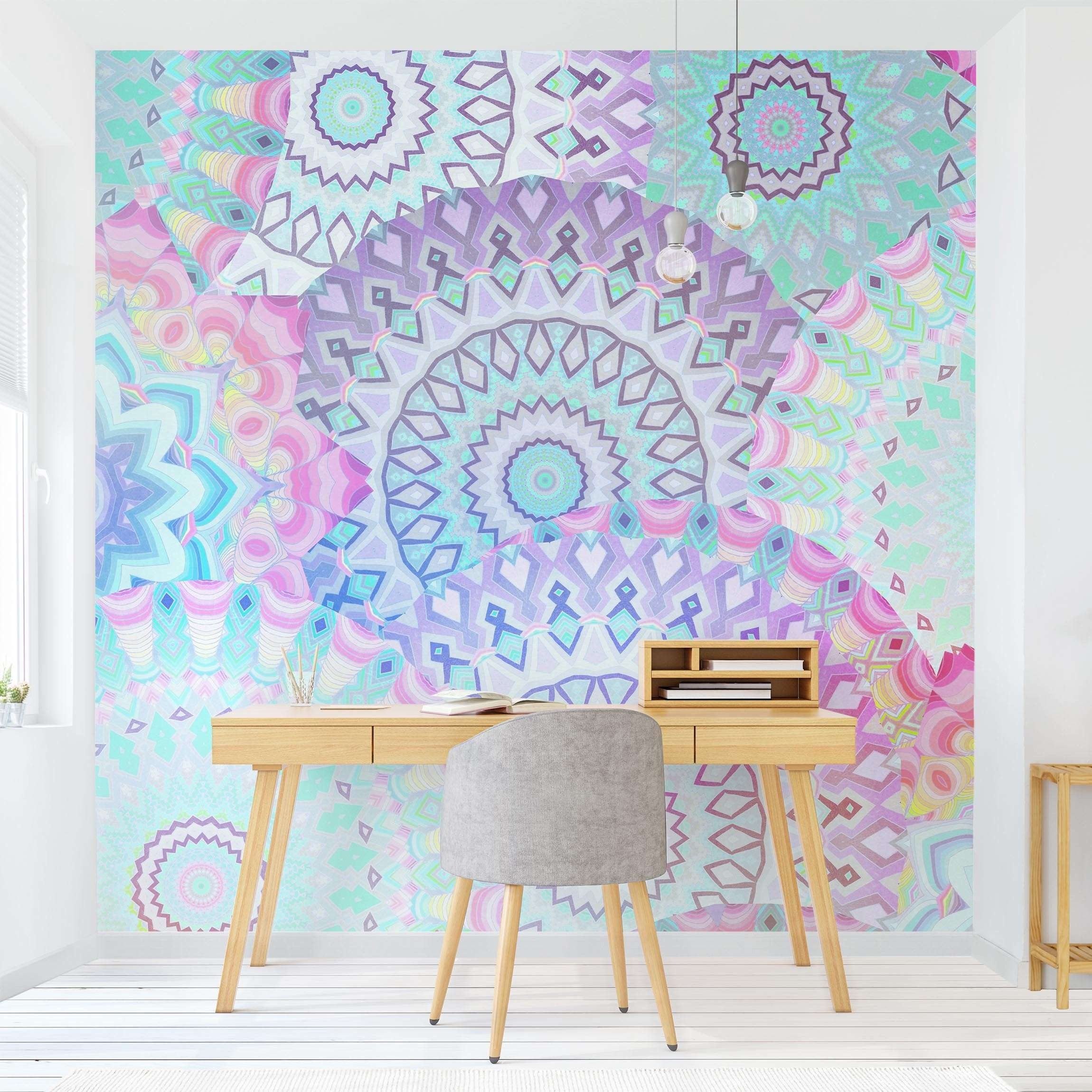 Bilderdepot24 Mustertapete Spirituell Mandalas Bunt Muster günstig online kaufen