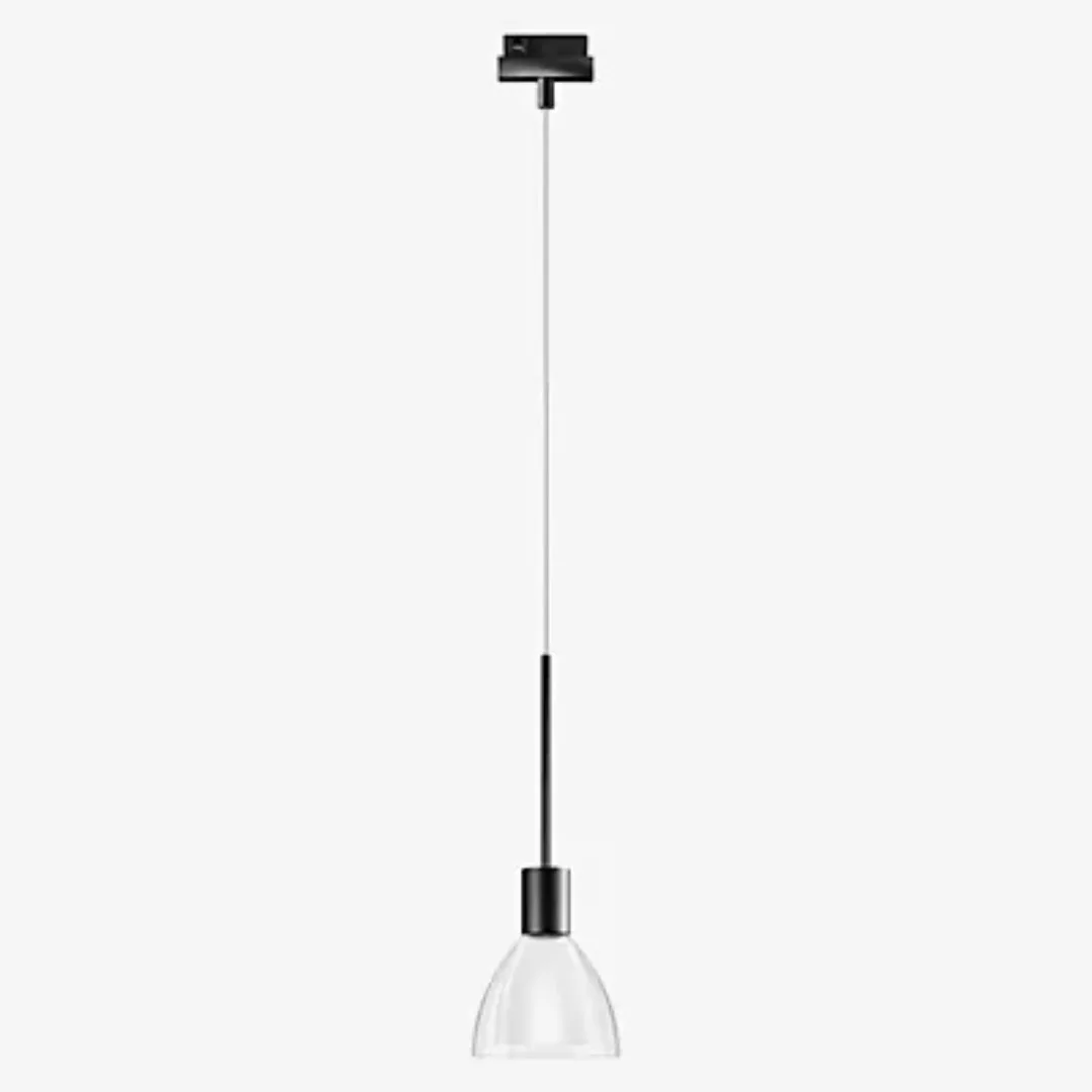 Bruck Silva Pendelleuchte LED für Duolare Schiene - ø11 cm, schwarz, Glas k günstig online kaufen
