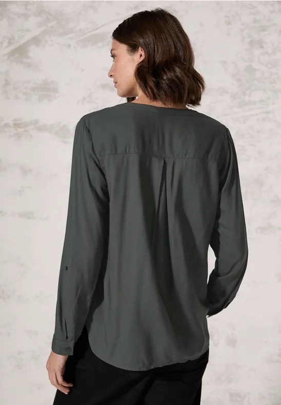 Bluse in Unifarbe günstig online kaufen