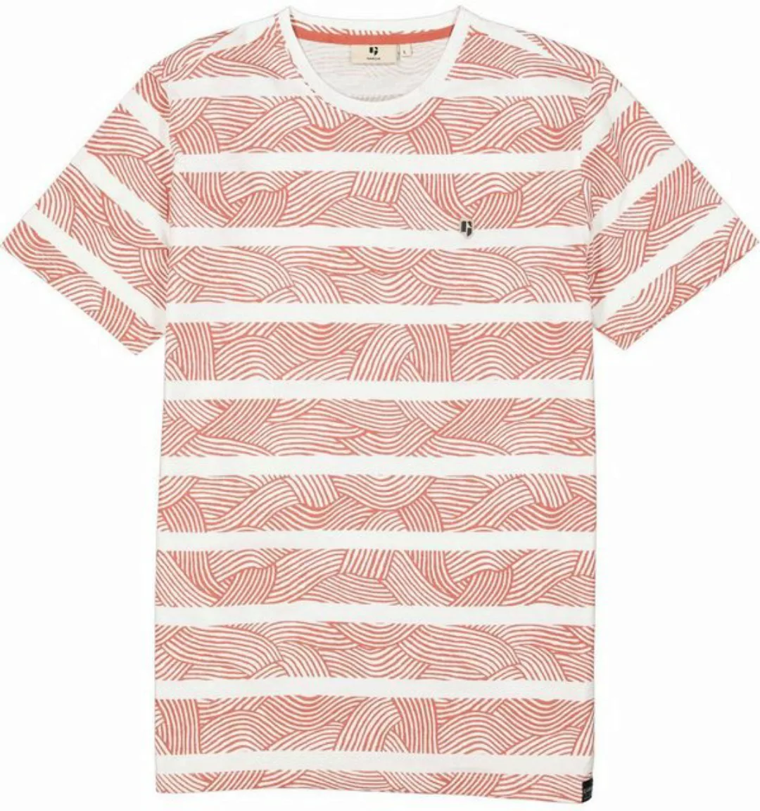 Garcia T-Shirt AOP stripe (1-tlg) Logoprägung an der Brust günstig online kaufen