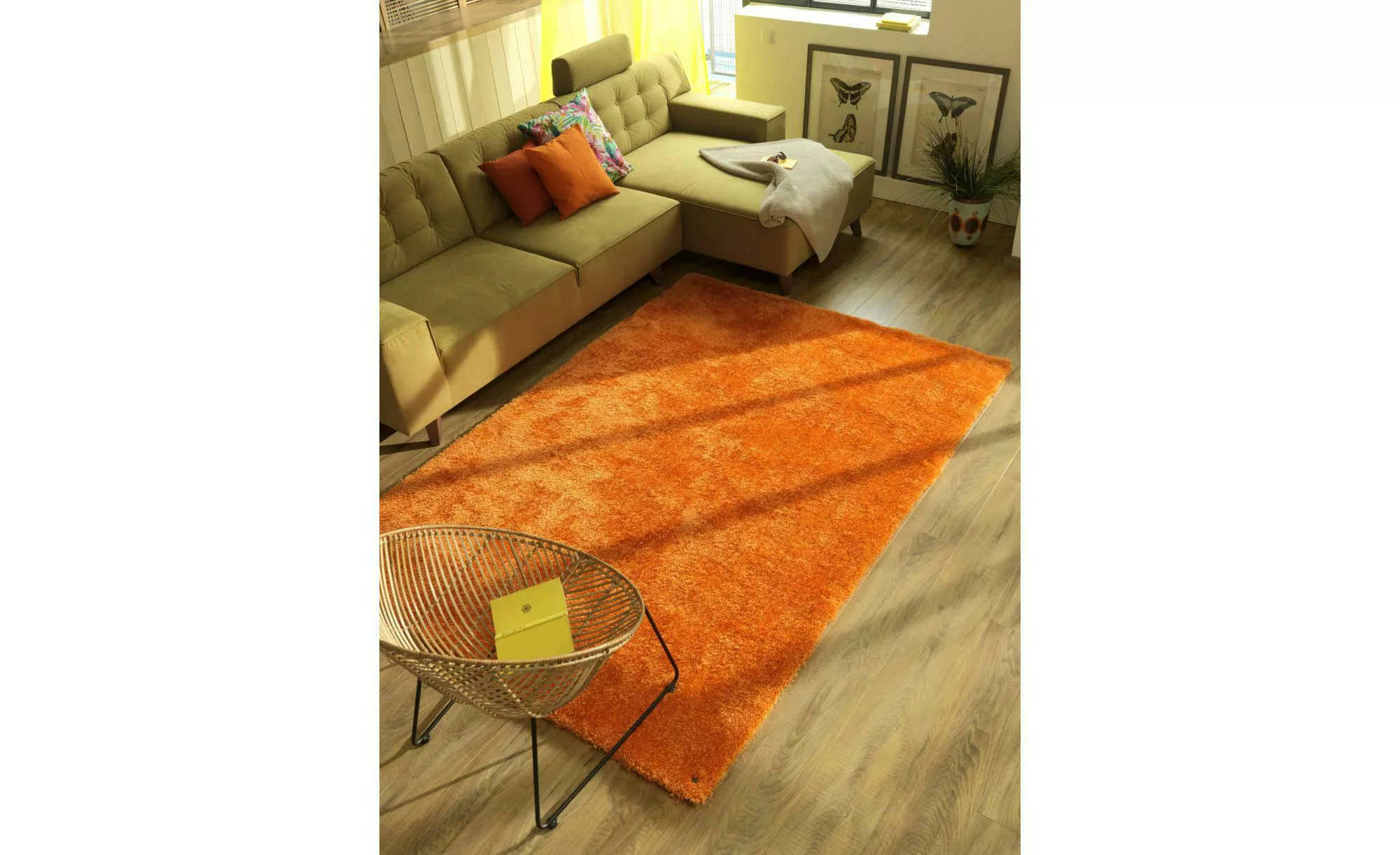 Tom Tailor Handtuft-Teppich  Soft uni ¦ orange ¦ Synthetische Fasern ¦ Maße günstig online kaufen