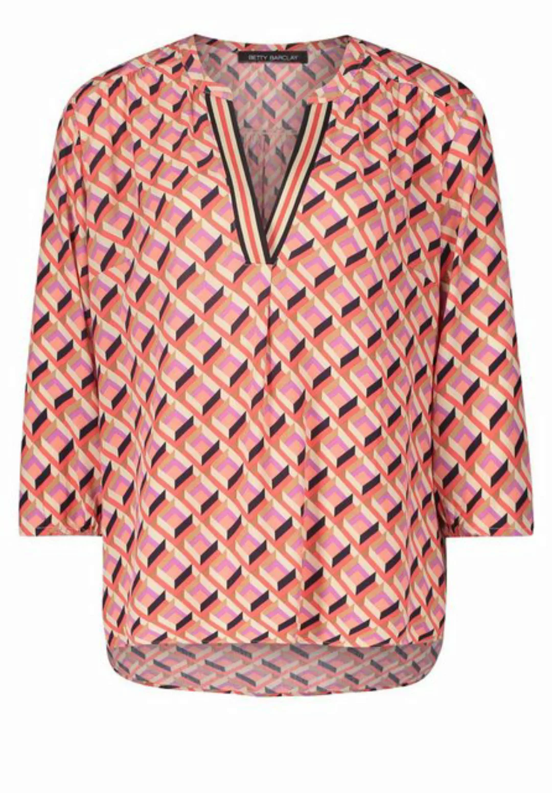 Betty Barclay Blusenshirt Bluse Kurz 3/4 Arm, Red/Beige günstig online kaufen