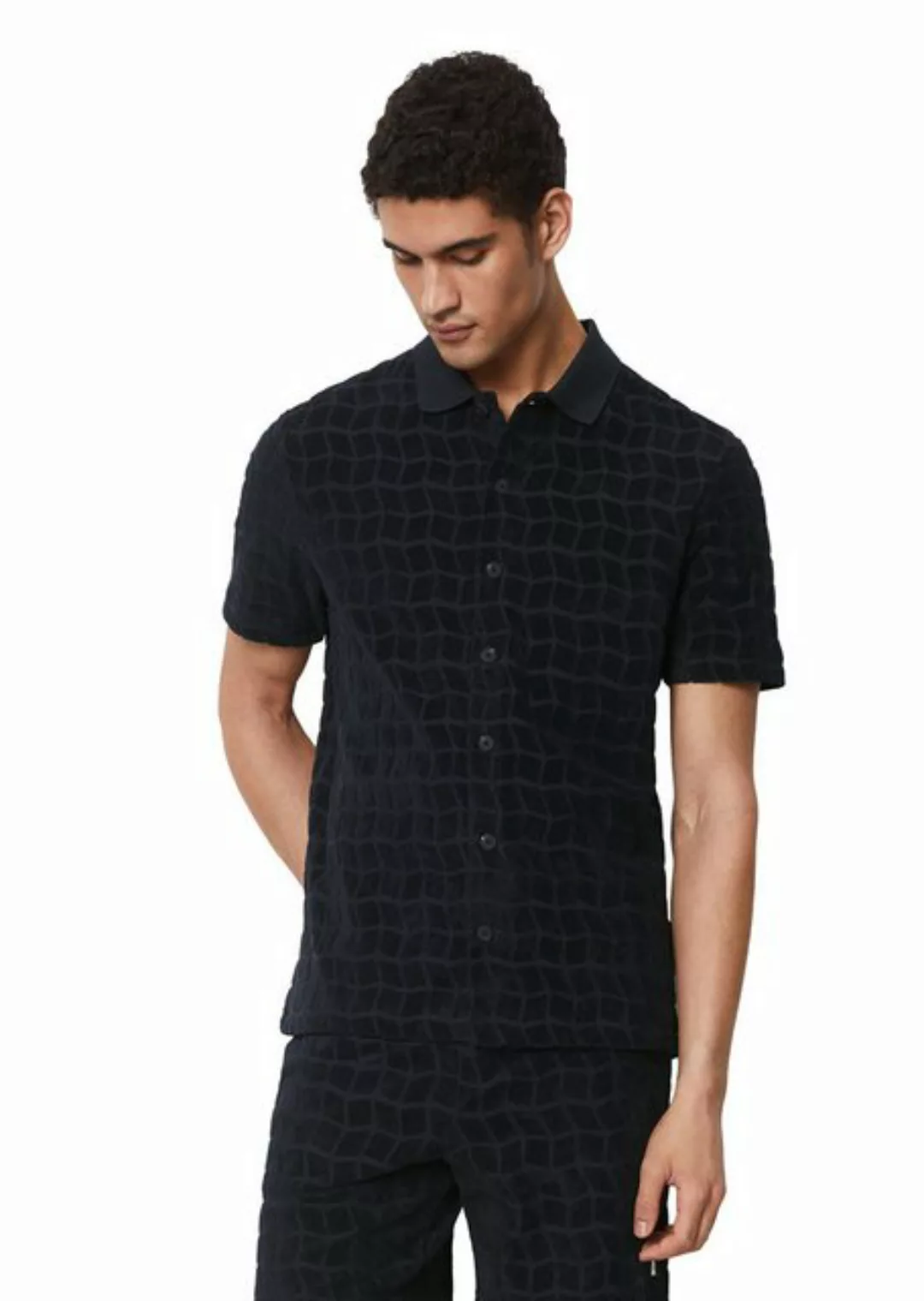 Marc O'Polo Poloshirt mit eingewebtem Jacquard-Muster günstig online kaufen