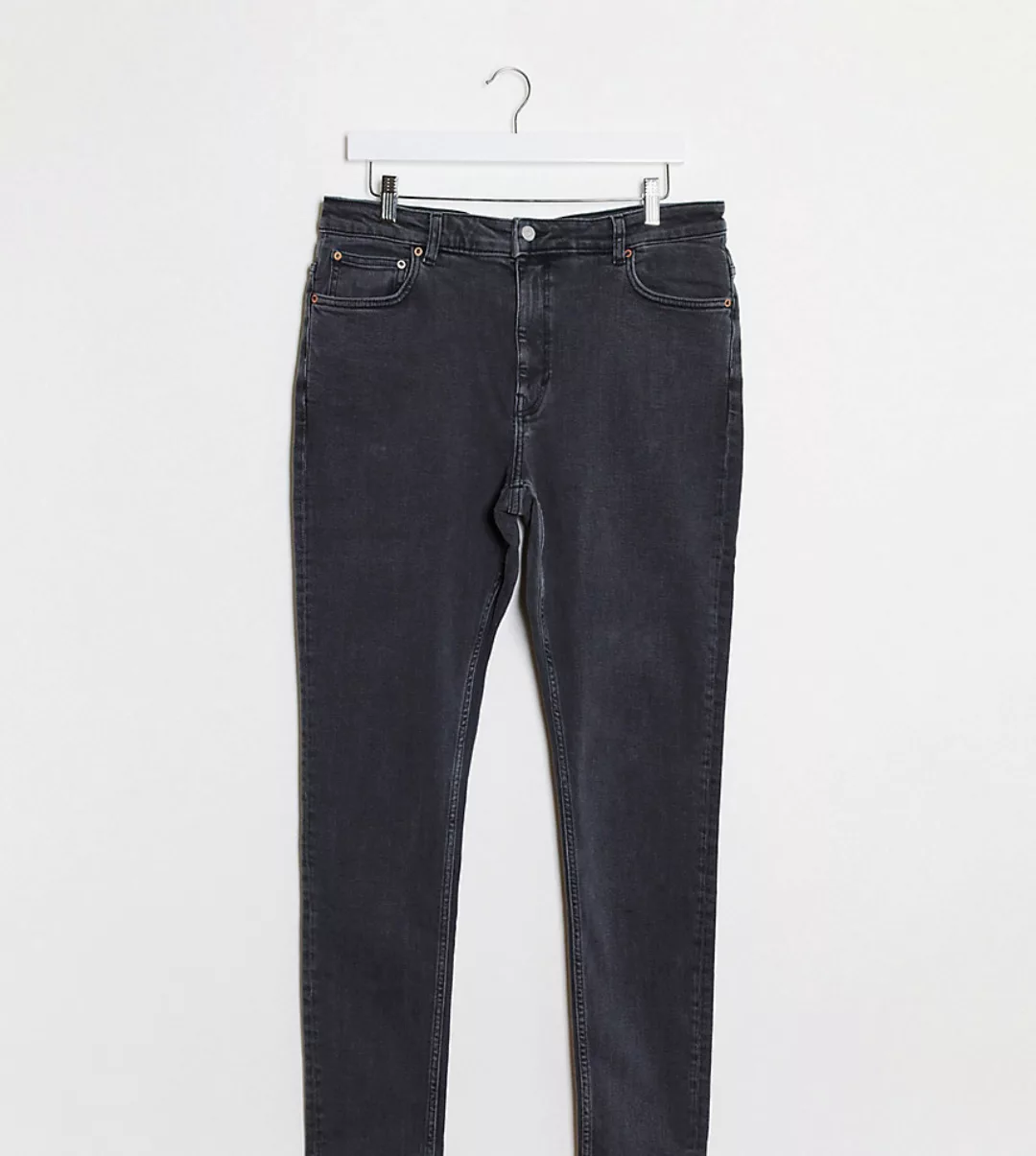 Weekday – Thursday – Enge, lang geschnittene Jeans aus Bio-Baumwolle mit ho günstig online kaufen