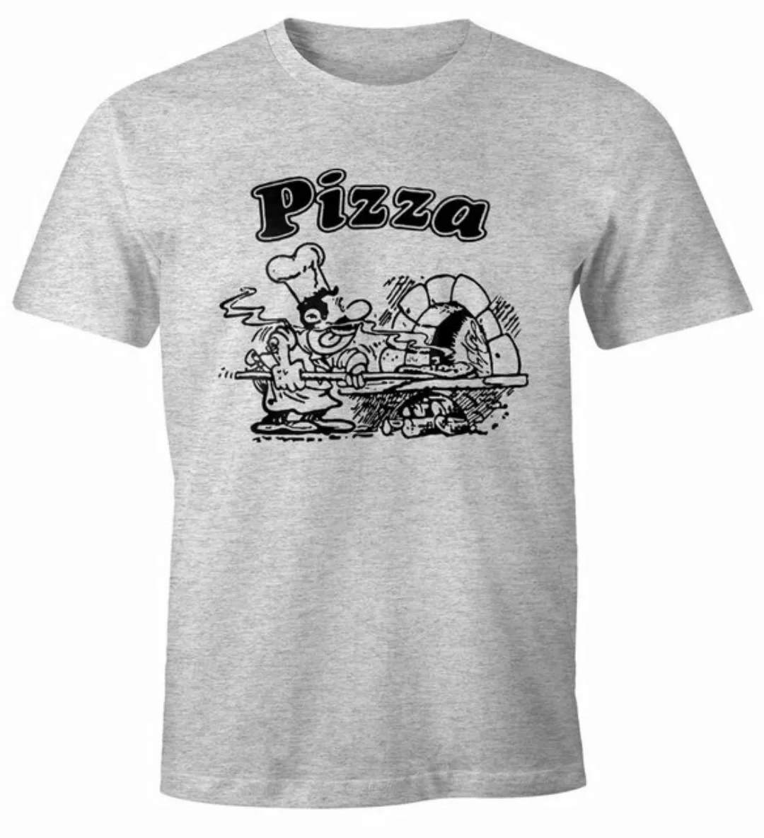 MoonWorks Print-Shirt Pizza Shirt Schachtel Motiv Italiano Italien Fun-Shir günstig online kaufen