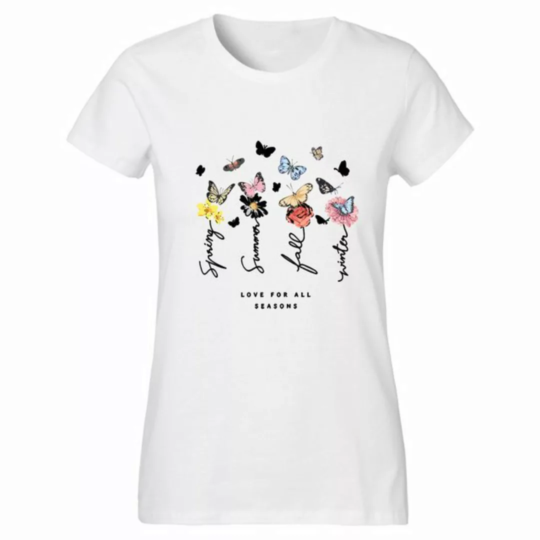 Banco T-Shirt Damen Kurzarm Premium T-Shirt Blumen Aufrduck hochwertiger Pr günstig online kaufen