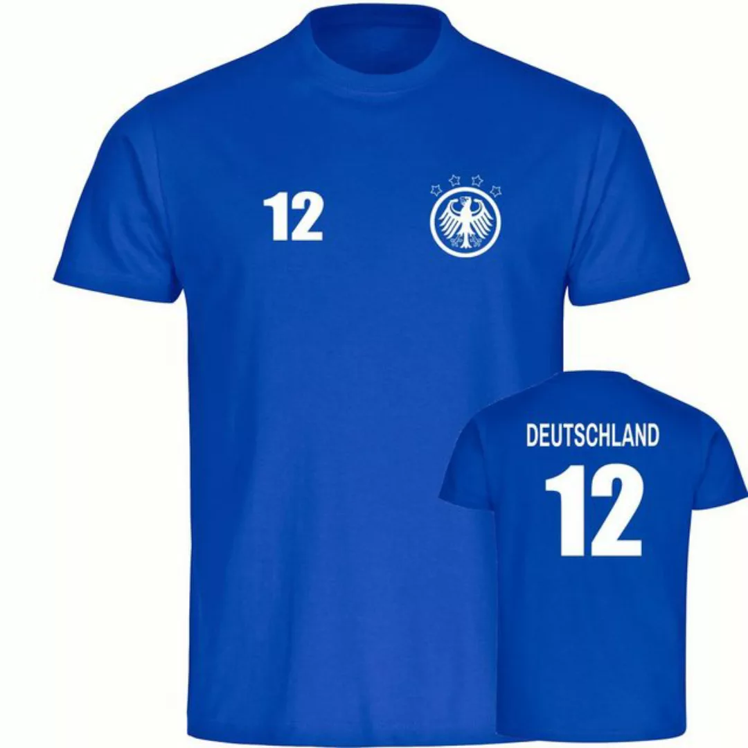 multifanshop T-Shirt Herren Deutschland - Adler Retro Trikot 12 - Männer günstig online kaufen