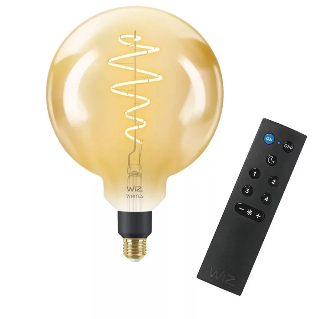 WiZ LED Smart Leuchtmittel in Amber E27 G200 6W 390lm + Fernbedienung günstig online kaufen