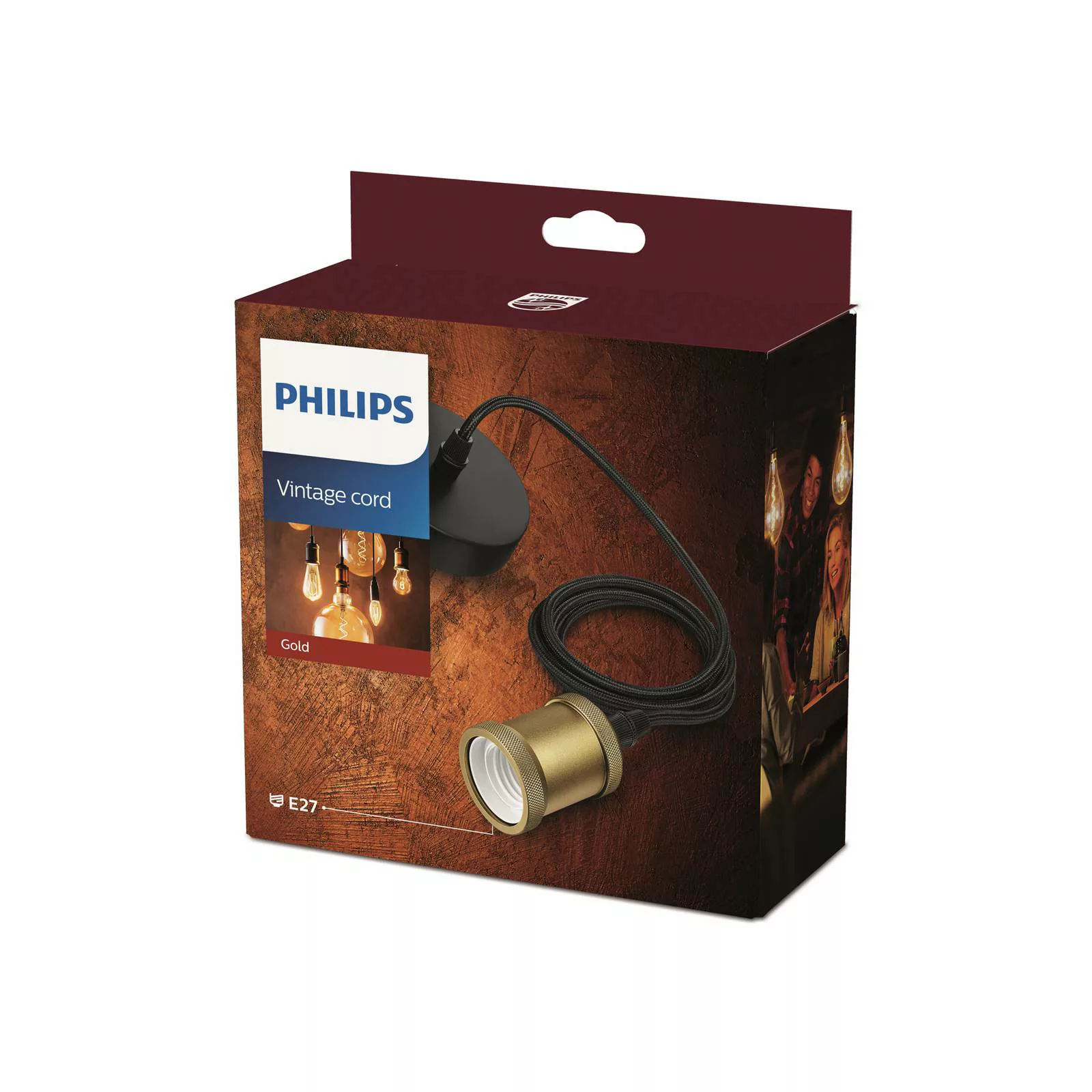 Philips Hängeleuchte Vintage, E27-Fassung gold günstig online kaufen