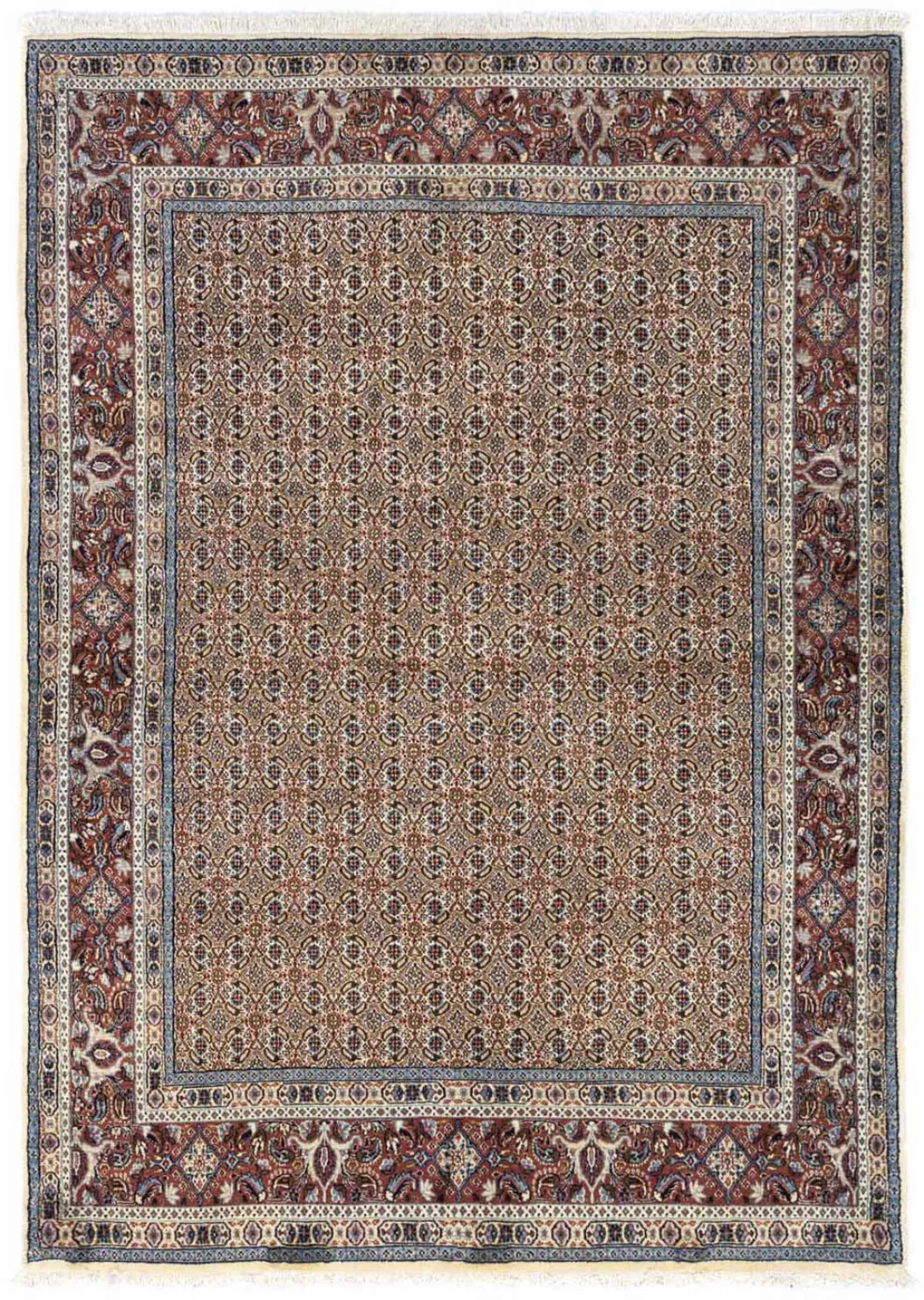 morgenland Wollteppich »Moud Stark Gemustert Beige 250 x 166 cm«, rechtecki günstig online kaufen