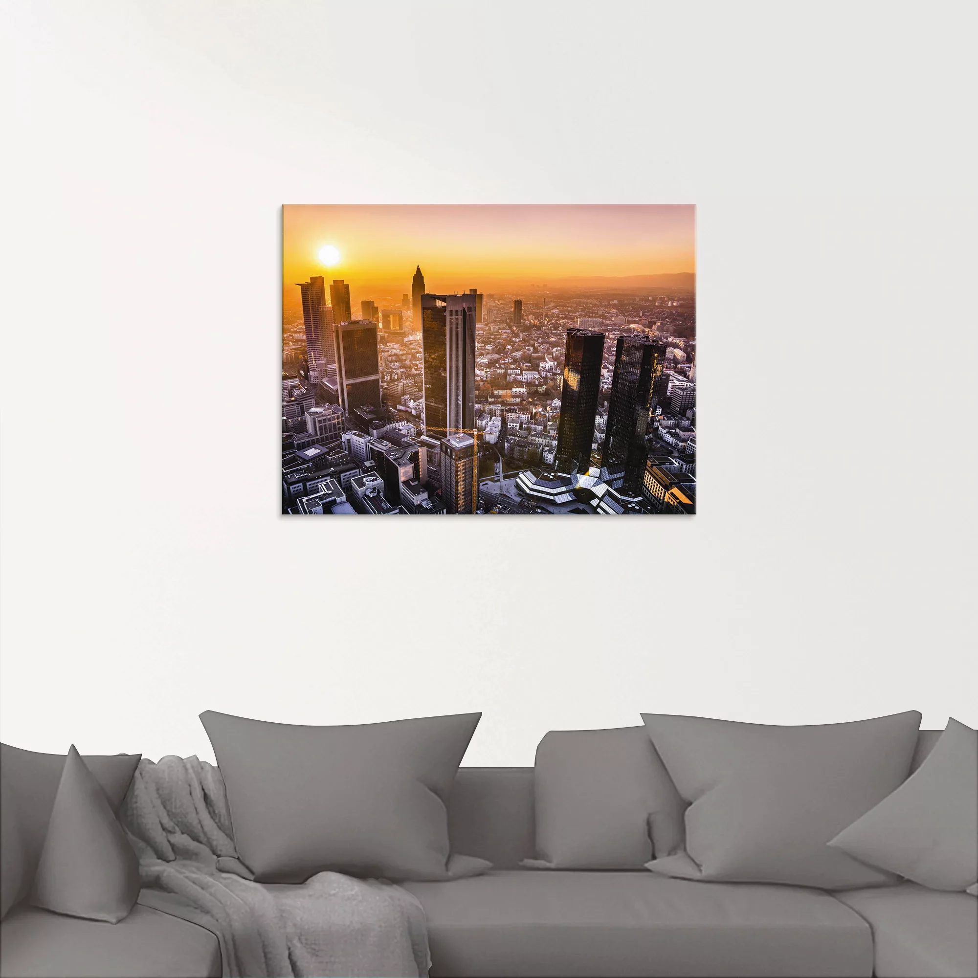 Artland Glasbild "Frankfurt am Main Panorama I", Deutschland, (1 St.), in v günstig online kaufen