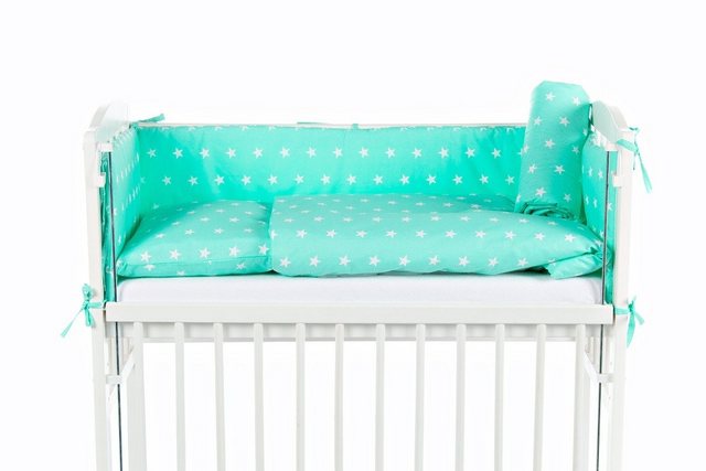 Babyhafen Beistellbett Grau Weiß Rosa Blau 40x90 mit Ausstattung Rollen Mat günstig online kaufen