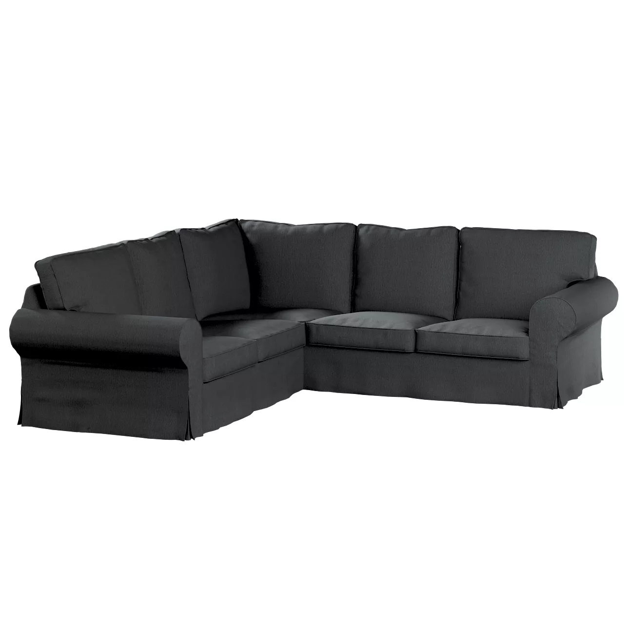 Bezug für Ektorp Ecksofa, stahlgrau, Sofahusse für Ektorp Ecksofa, Chenille günstig online kaufen