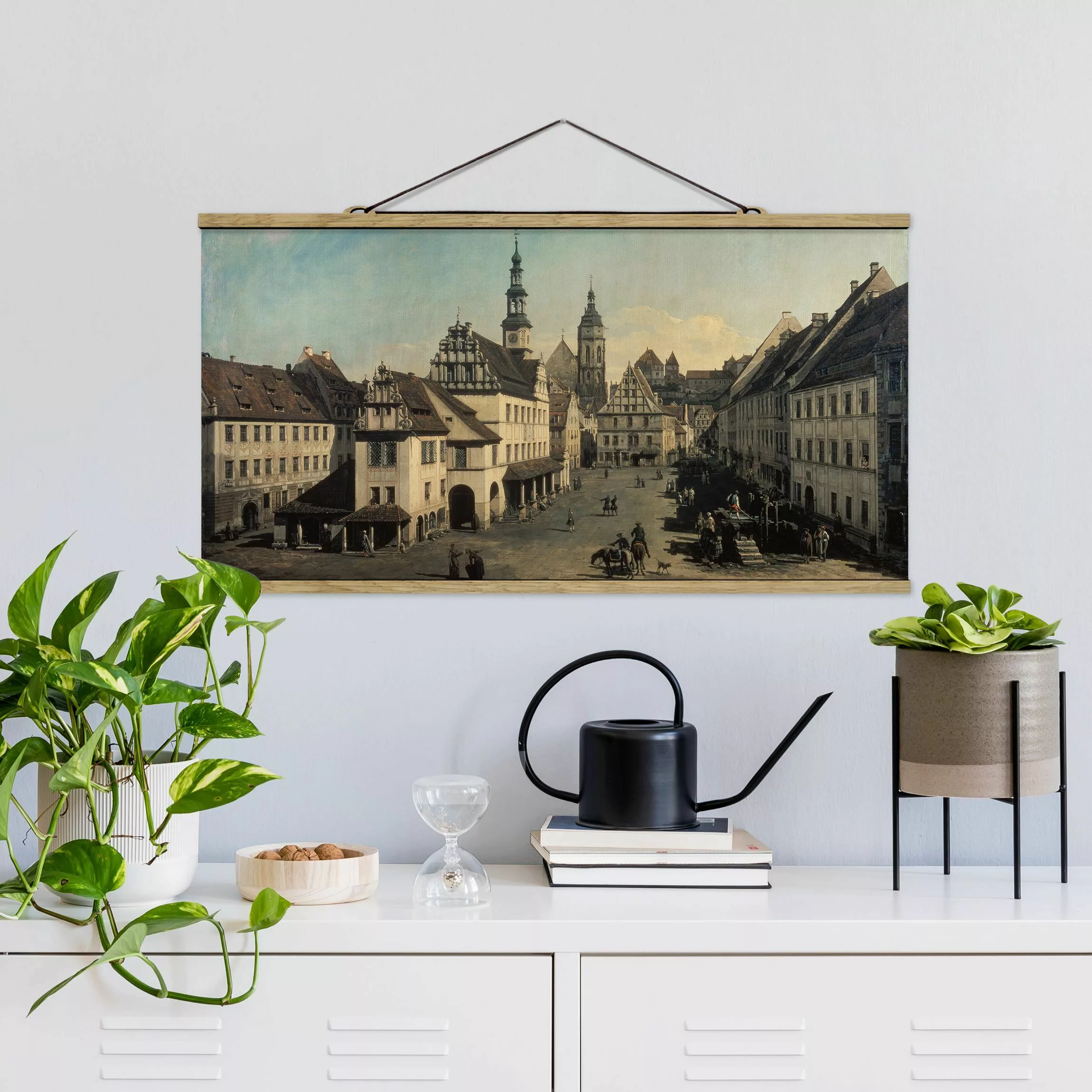 Stoffbild Kunstdruck mit Posterleisten - Querformat Bernardo Bellotto - Der günstig online kaufen