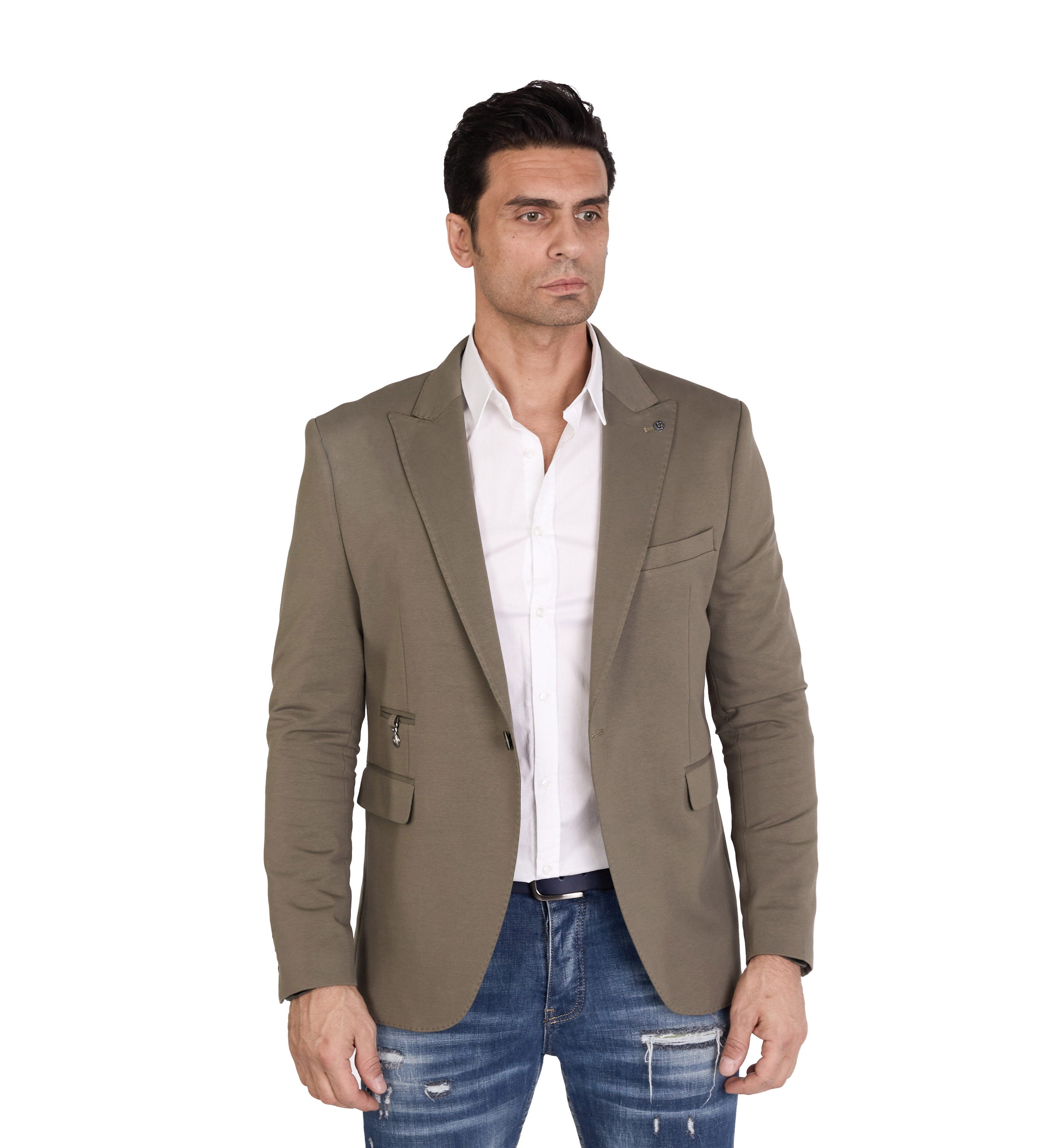 Denim Distriqt Jerseysakko Herren Slim Fit günstig online kaufen
