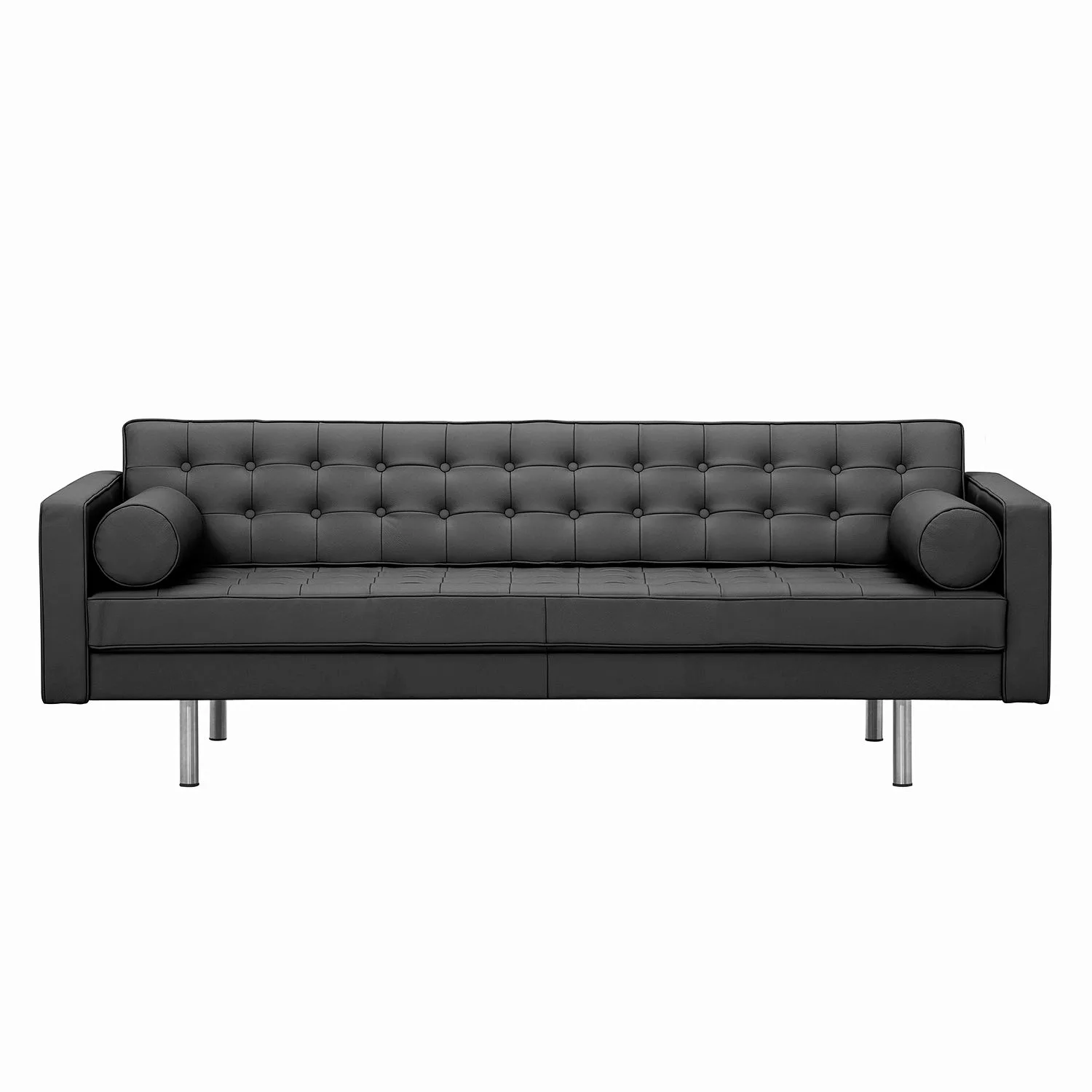 home24 Fredriks Sofa Chelsea 3-Sitzer Anthrazit Echtleder 216x71x85 cm (BxH günstig online kaufen