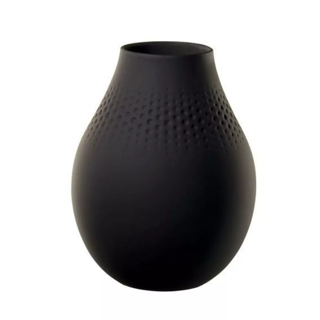 Villeroy & Boch Manufacture Manufacture Collier noir Vase No.2 Perle hoch ( günstig online kaufen
