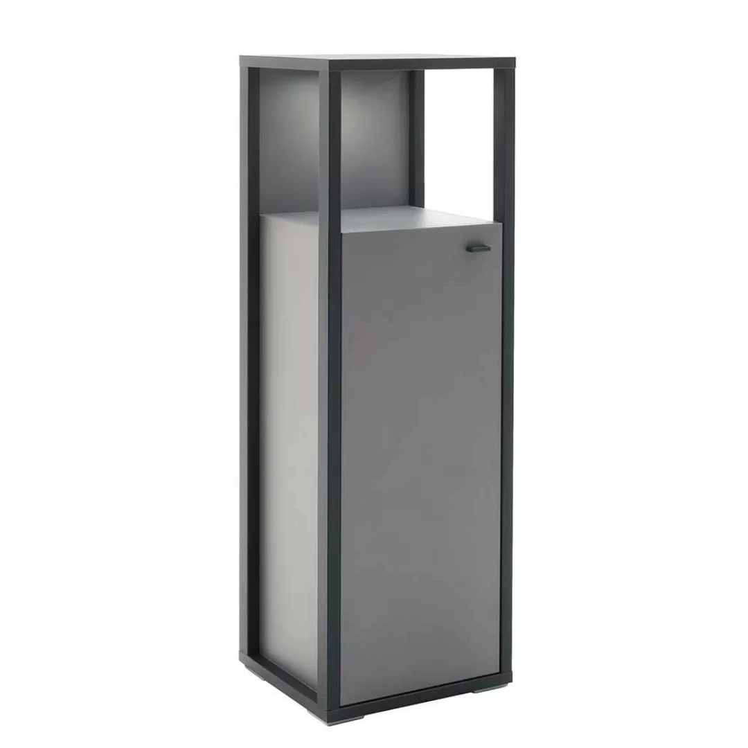 Kleiner Wohnzimmerschrank in Grau 121 cm hoch günstig online kaufen