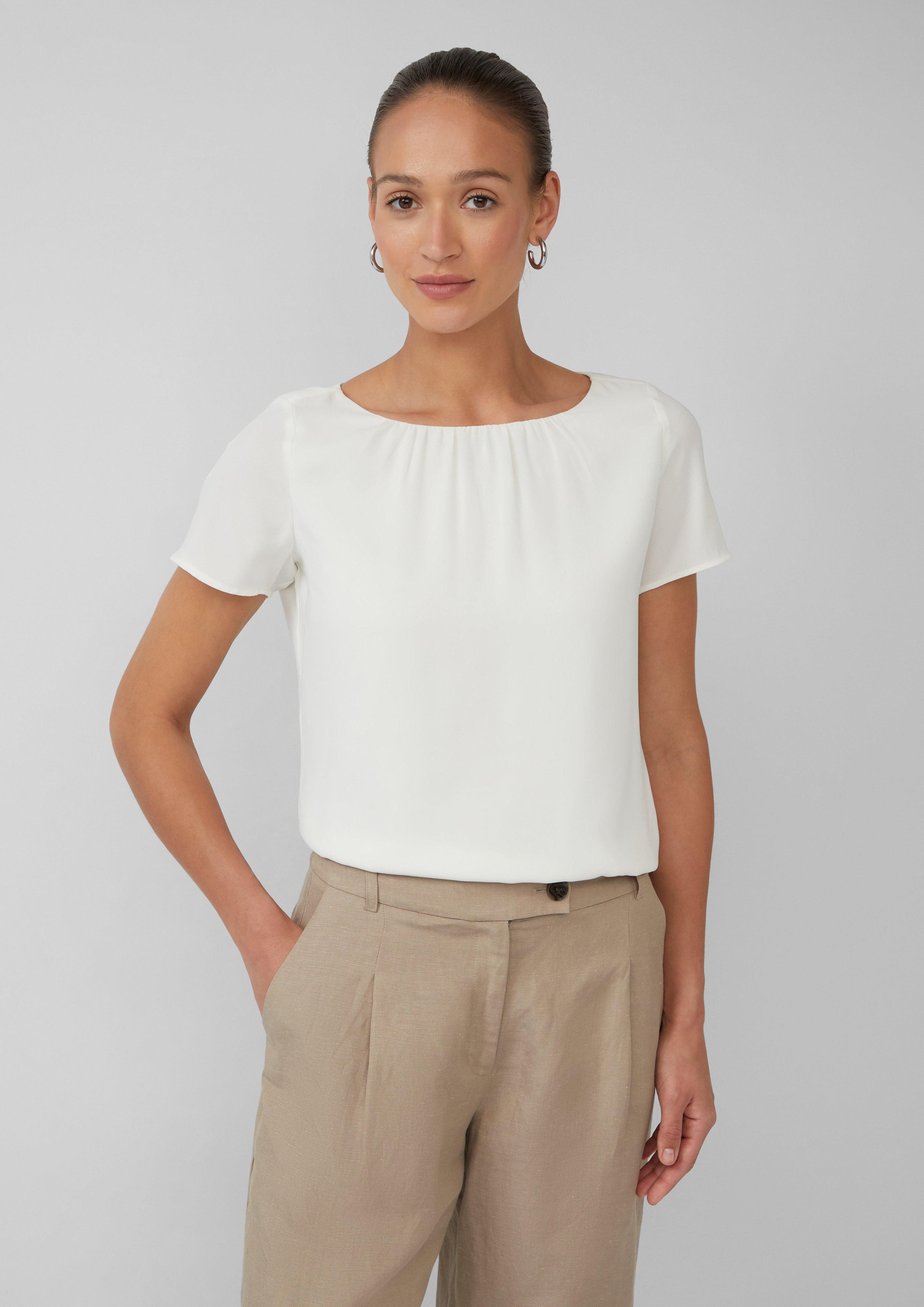 s.Oliver BLACK LABEL Kurzarmbluse Bluse mit günstig online kaufen