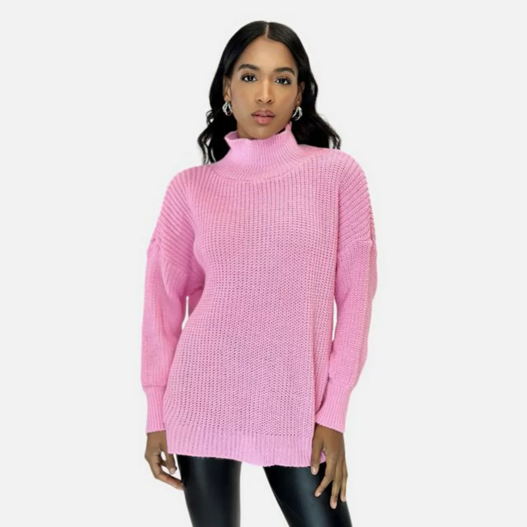 Elara Strickpullover Elara Damen Strickpullover Hoherkragen (1-tlg) günstig online kaufen