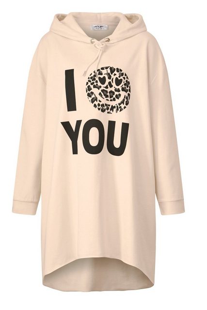 Angel of Style Sweatshirt Long-Hoody oversized I Love You Kapuze Langarm günstig online kaufen