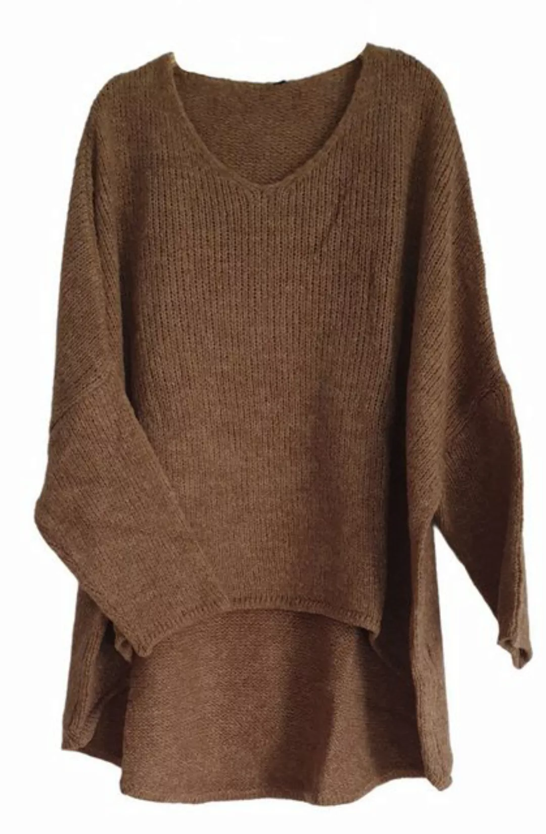 Charis Moda Strickpullover V-​Ausschnitt im Oversized Look vorne kurz hinte günstig online kaufen