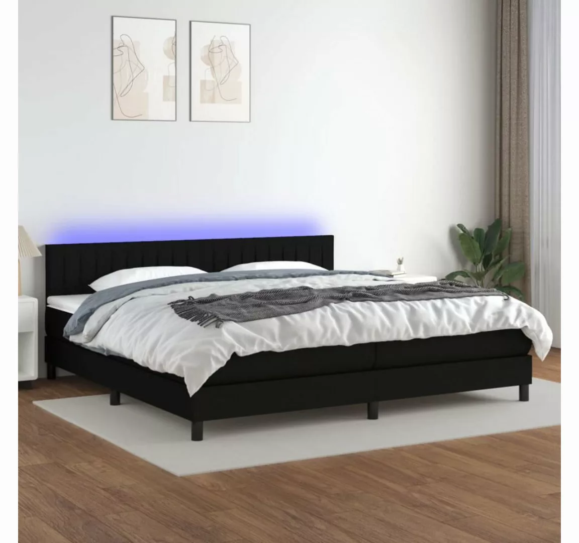 vidaXL Boxspringbett Bett Boxspringbett komplett mit Matratze & LED Stoff ( günstig online kaufen