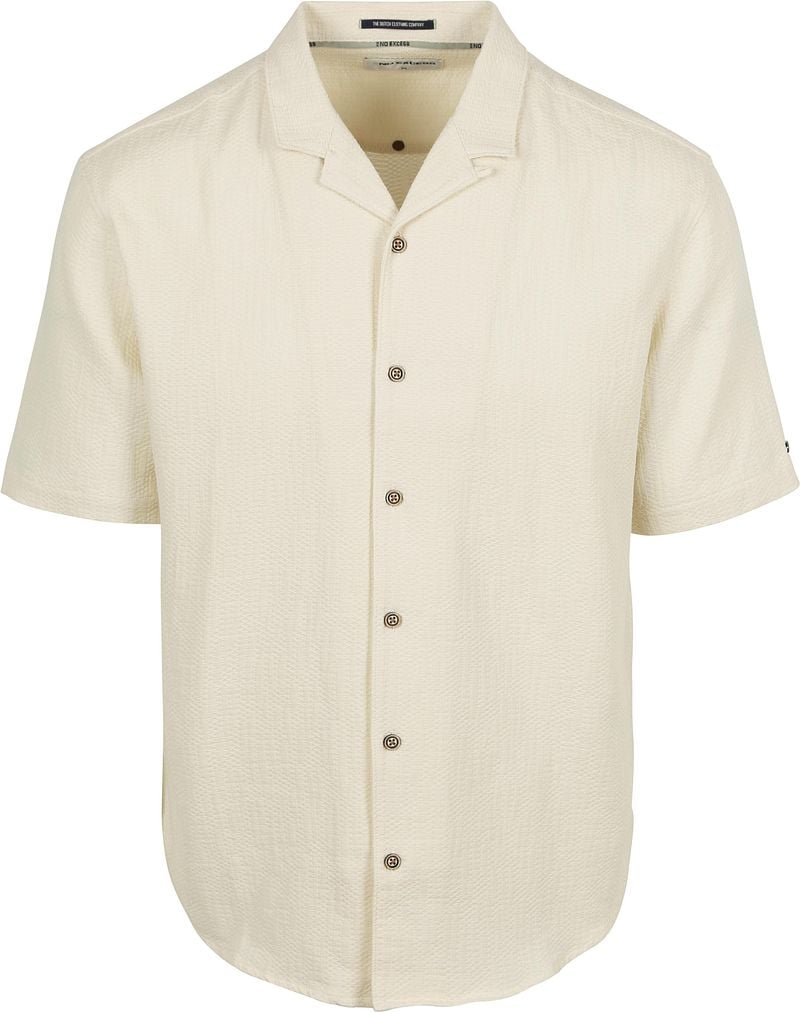 No Excess Short Sleeve Hemd Struktur Ecru - Größe XXL günstig online kaufen