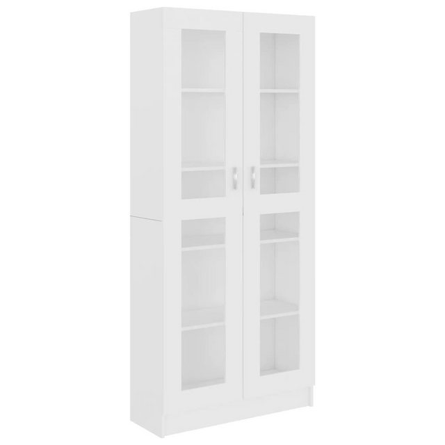 DOTMALL Stauraumschrank Vitrinenschrank Weiß 82,5x30,5x185,5 cm Holzwerksto günstig online kaufen