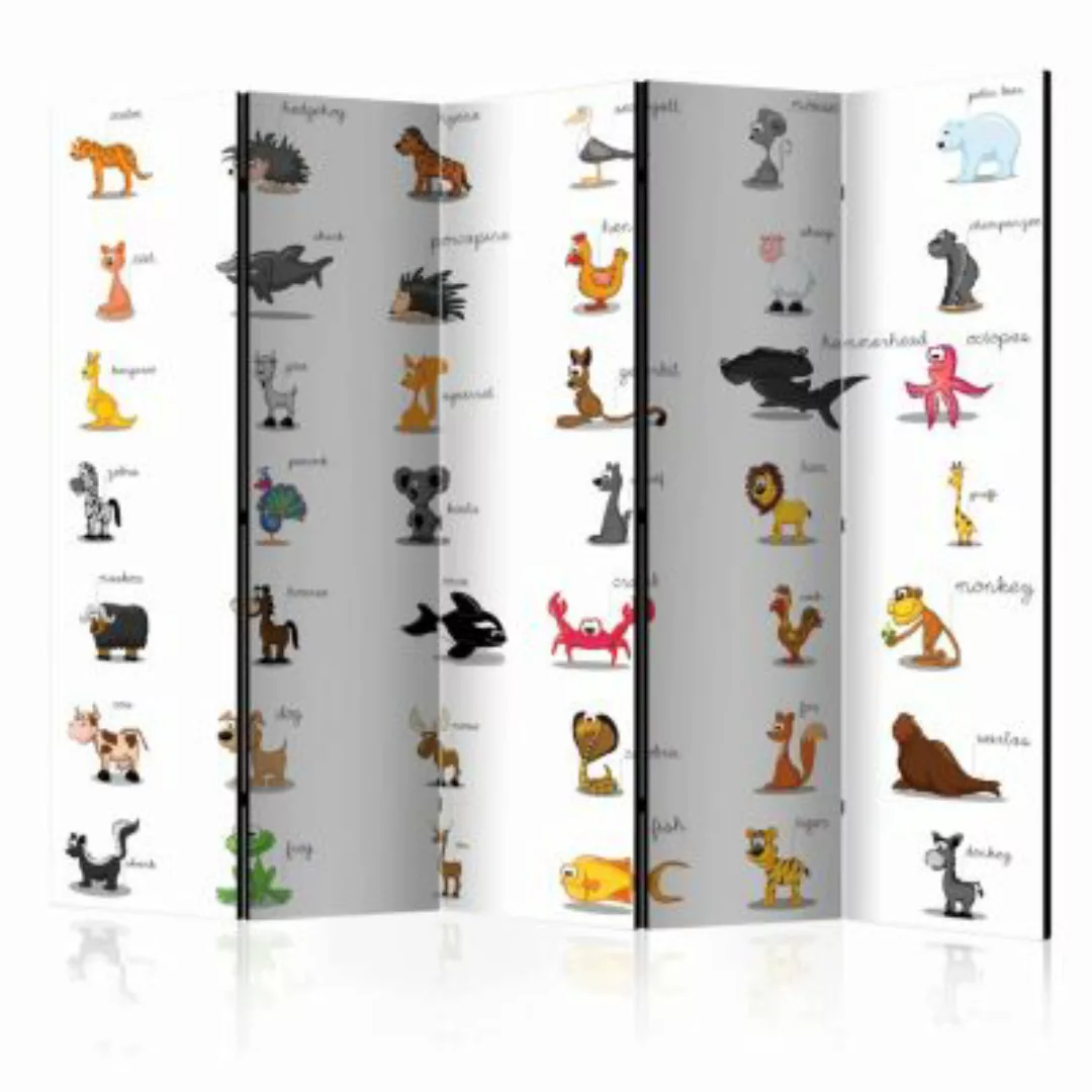 artgeist Paravent Learning by playing (animals) II [Room Dividers] mehrfarb günstig online kaufen