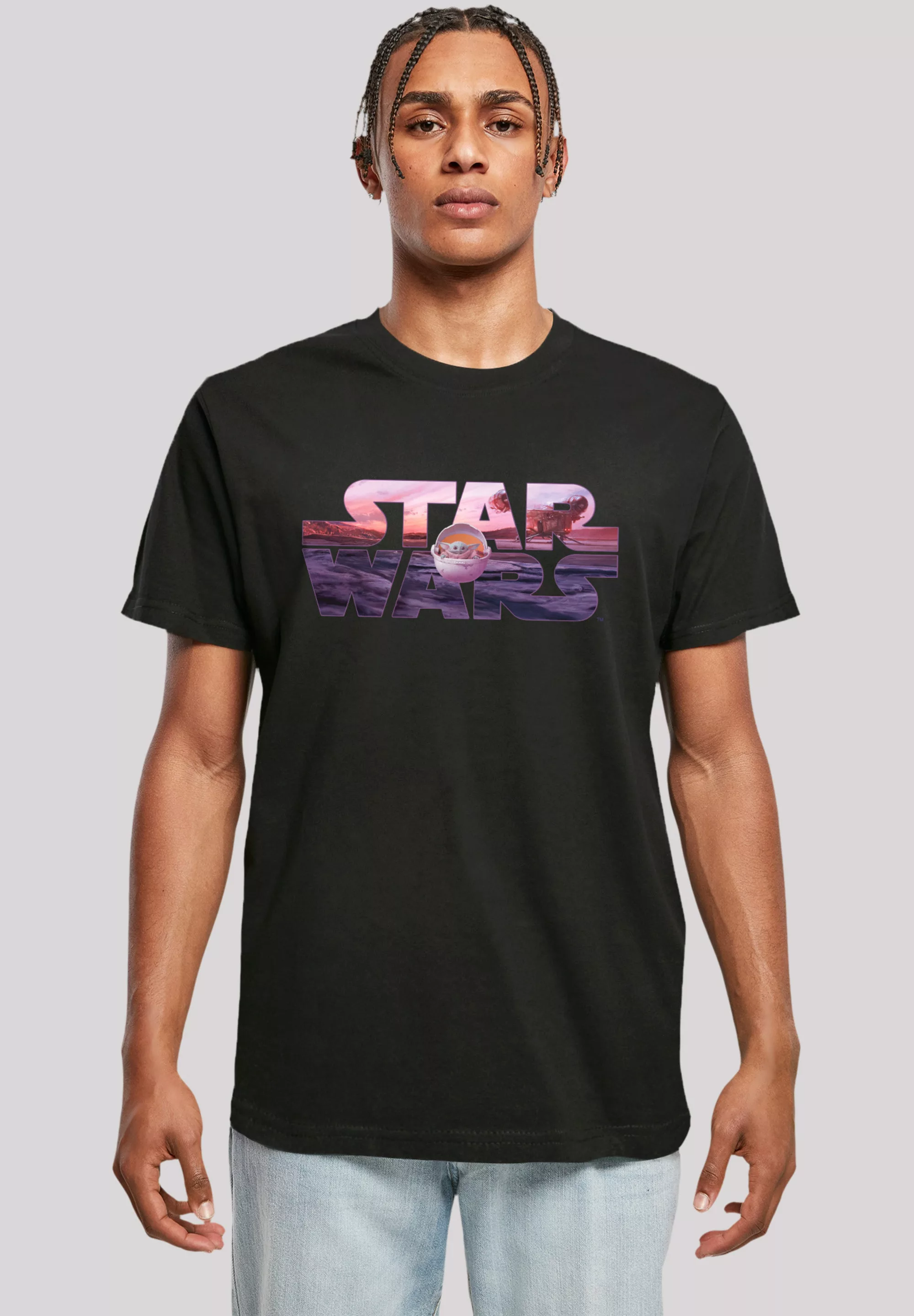 F4NT4STIC T-Shirt "Star Wars The Mandalorian Child Ride The Sky", Premium Q günstig online kaufen