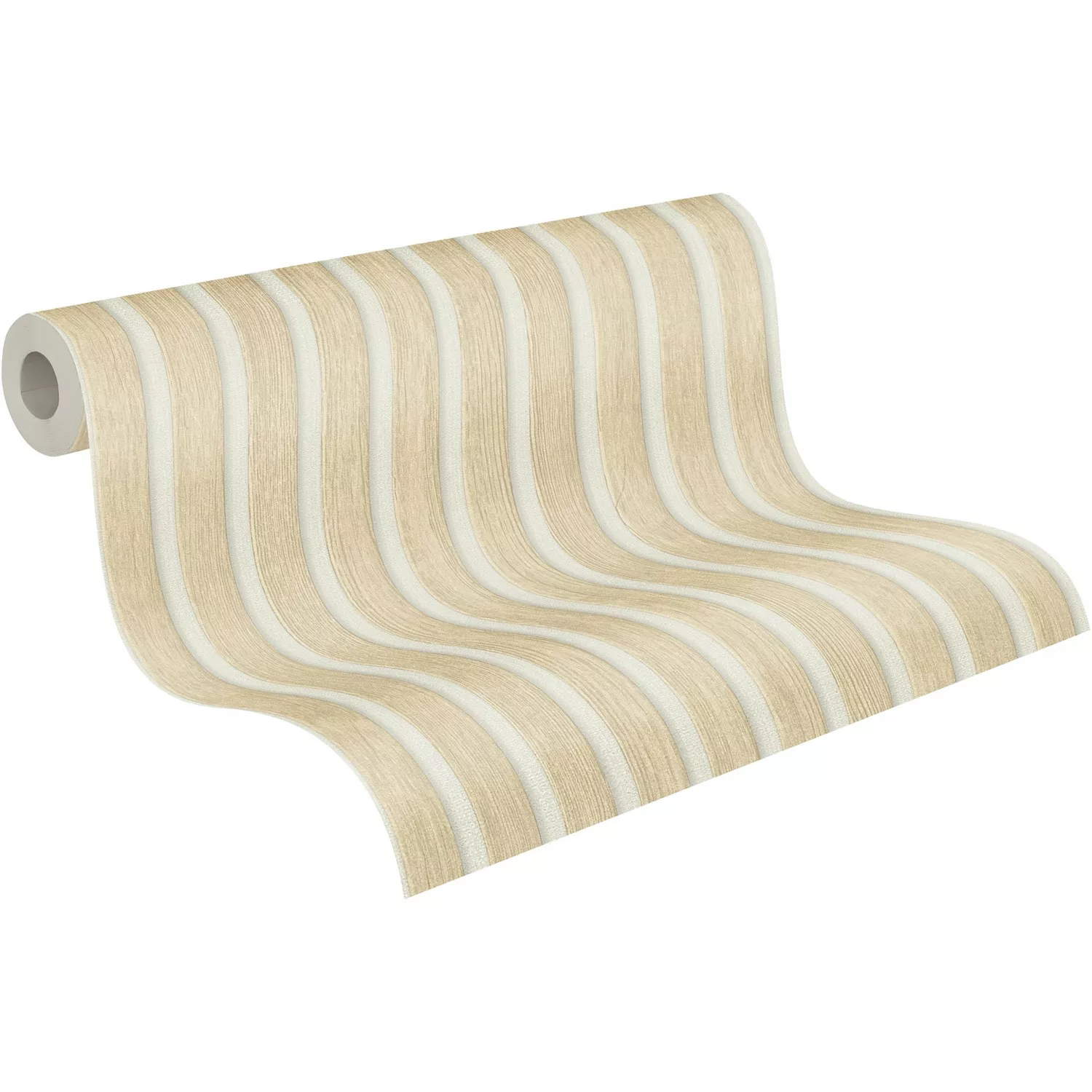 A.S. Création Vliestapete Holzpaneele Beige-Weiß FSC® günstig online kaufen