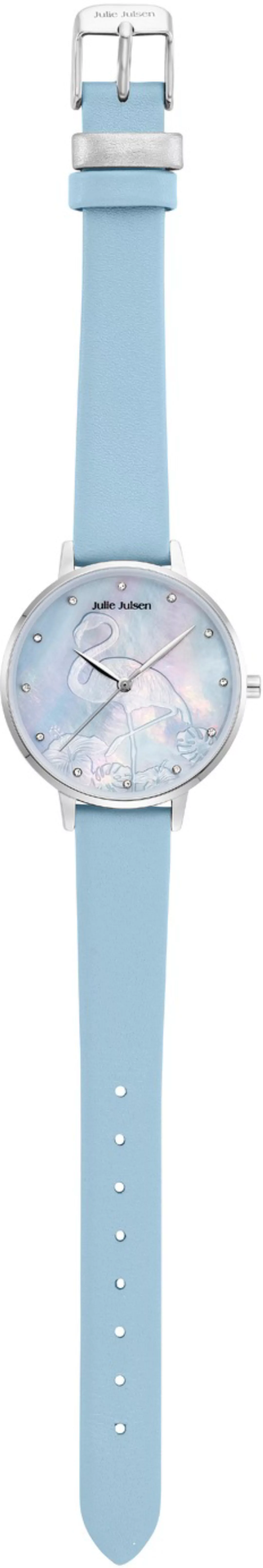 Julie Julsen Quarzuhr »Flamingo Blue, JJW1006SL-01«, Armbanduhr, Damenuhr, günstig online kaufen