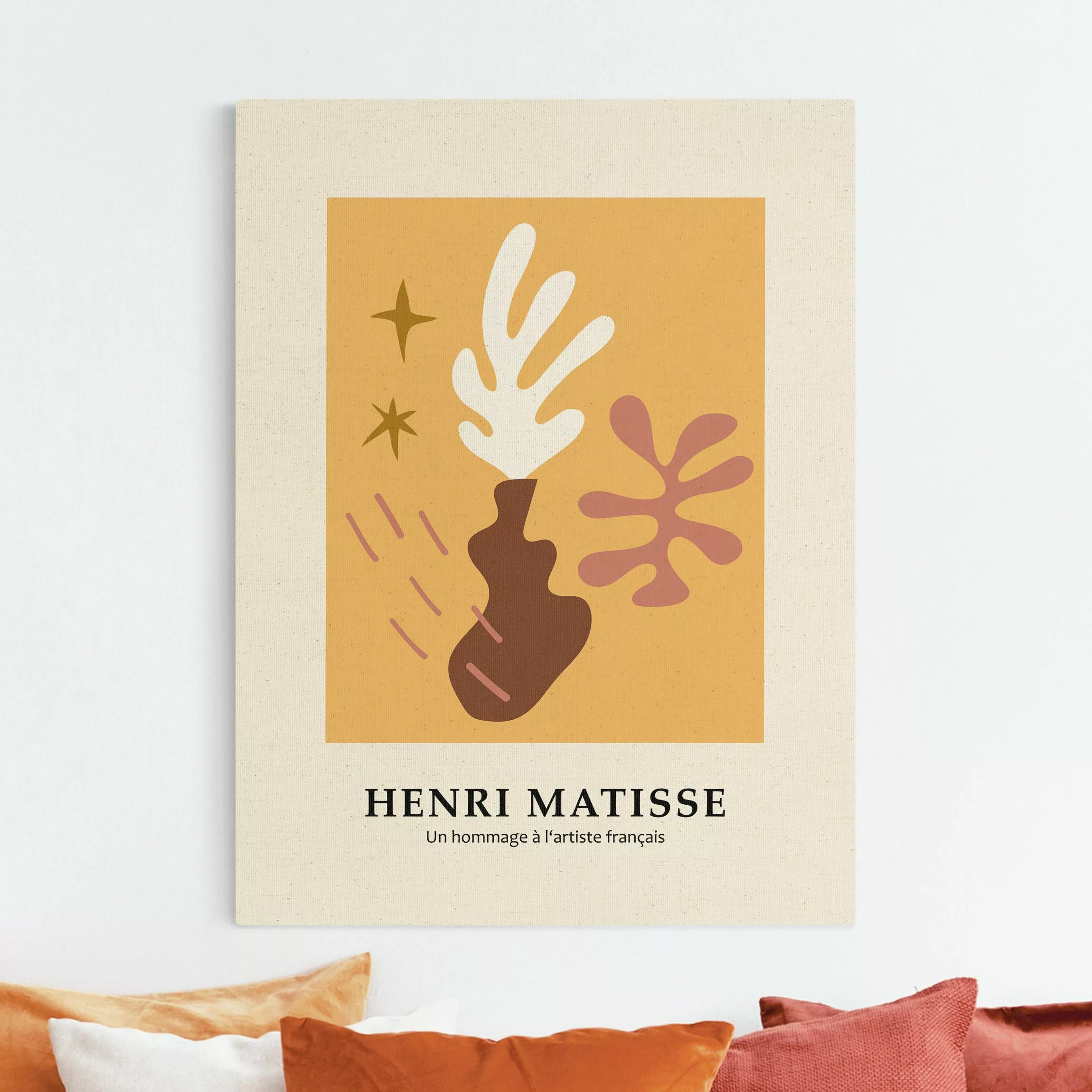 Leinwandbild auf Naturcanvas Matisse Hommage - Vase günstig online kaufen