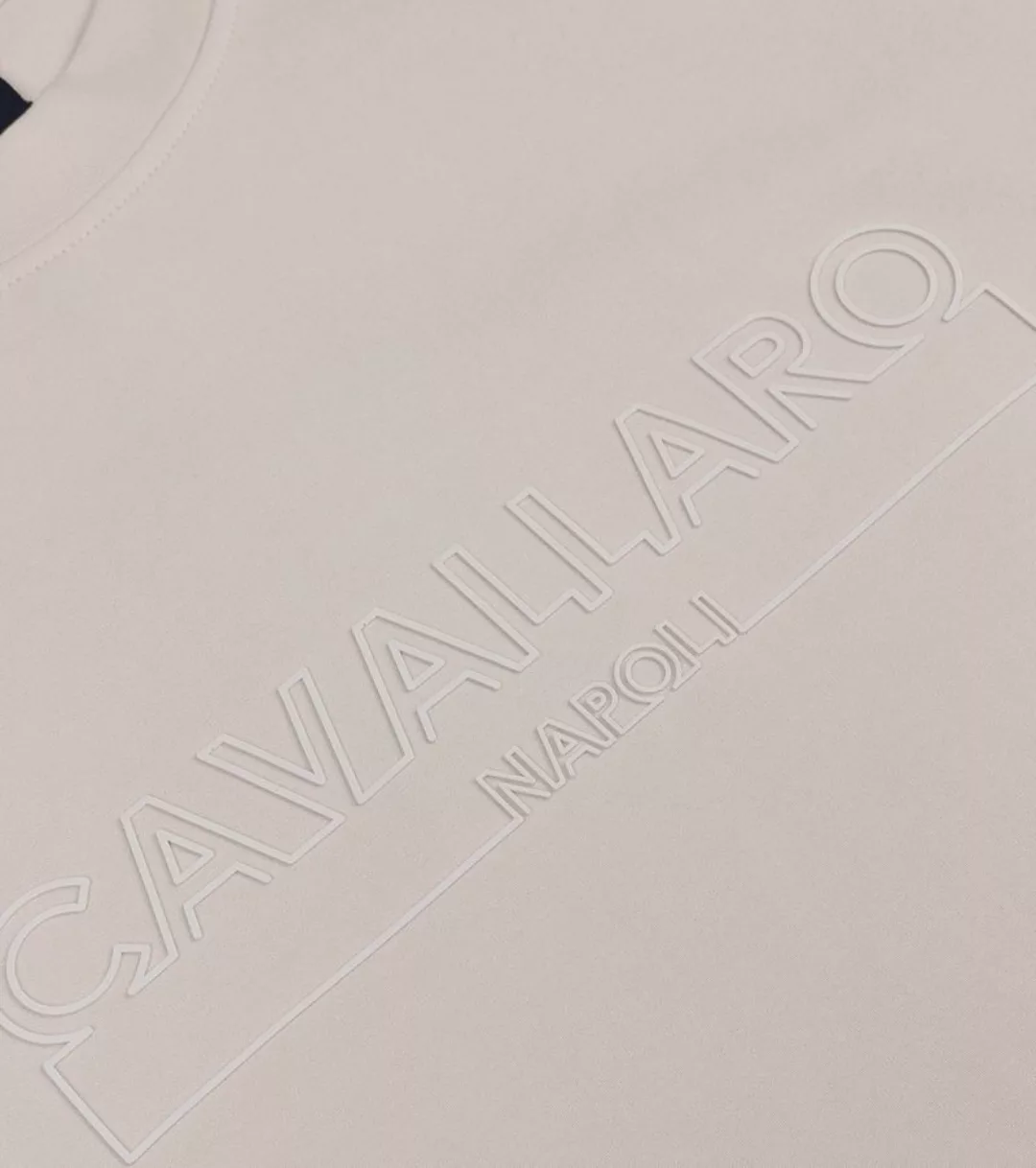 Cavallaro Beciano Sweater Logo Ecru - Größe XXL günstig online kaufen