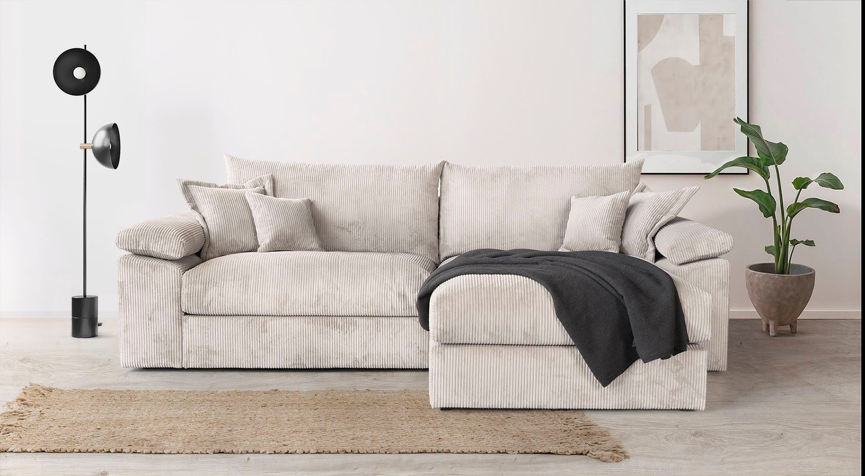 Home affaire Ecksofa "Soft&Cosy XXL L-Form - Breite 303 cm", Mega-Sofa, Cor günstig online kaufen