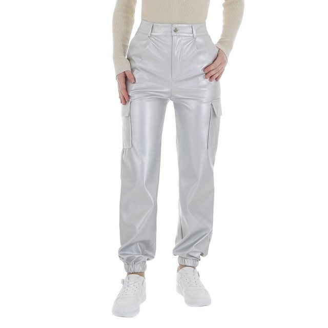 Ital-Design Lederimitathose Damen Freizeit (86365171) Stretch Jogginghose i günstig online kaufen