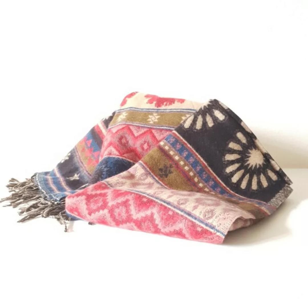 Hh „Zigzag Ornament“ Schal/decke Handgewebt Made In Nepal günstig online kaufen