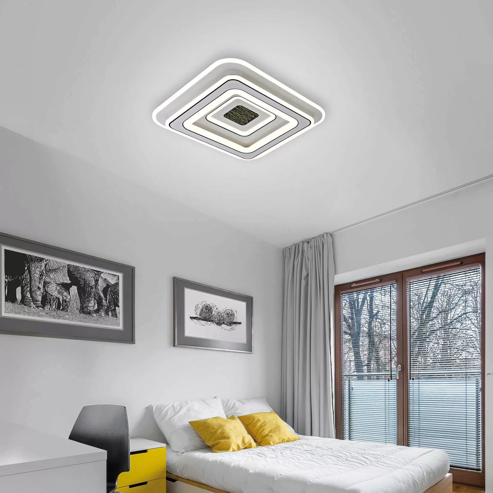 JUST LIGHT. LED-Deckenleuchte Tolago, 49x49 cm, CCT, dimmbar günstig online kaufen