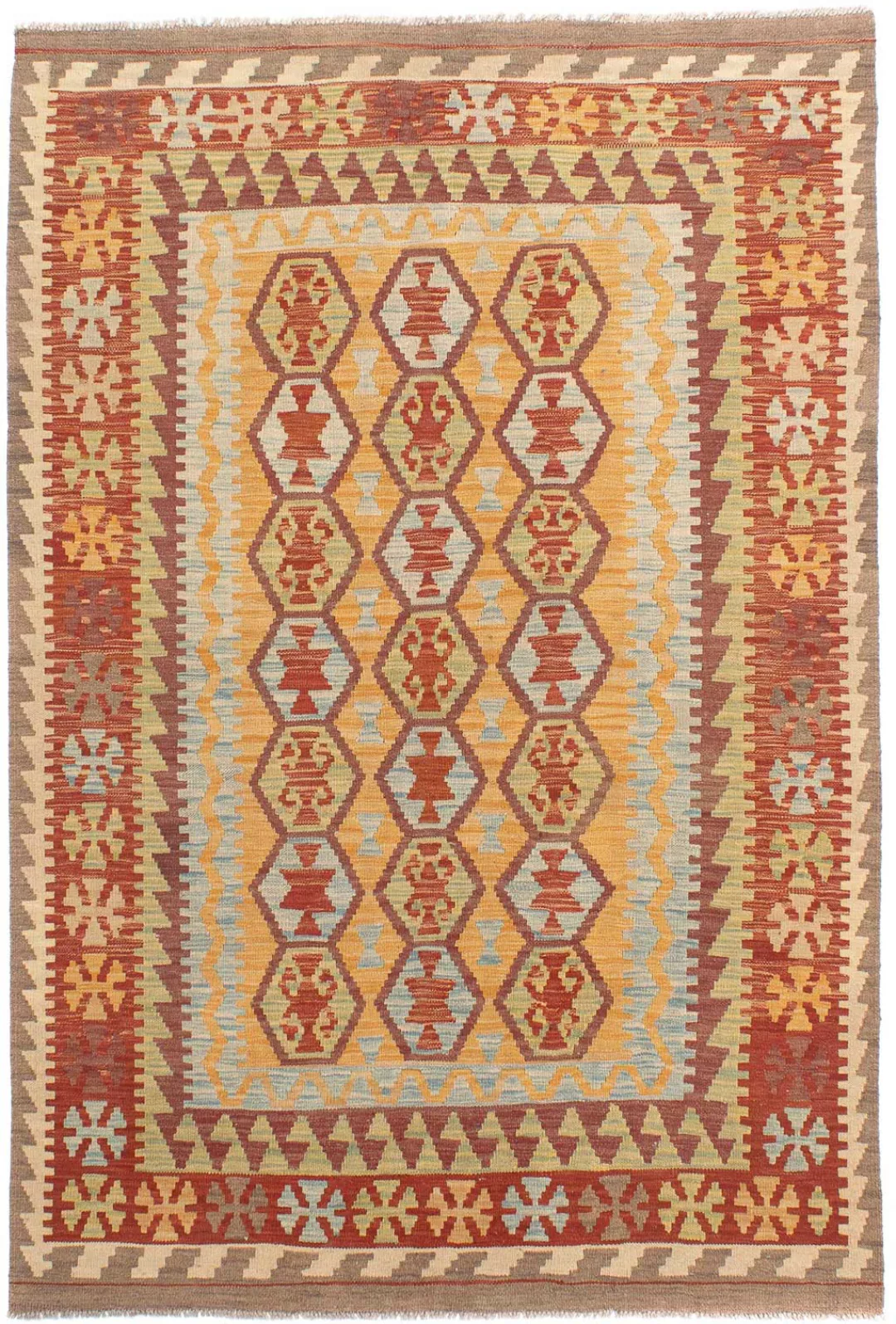 morgenland Wollteppich »Kelim - Oriental - 201 x 146 cm - mehrfarbig«, rech günstig online kaufen